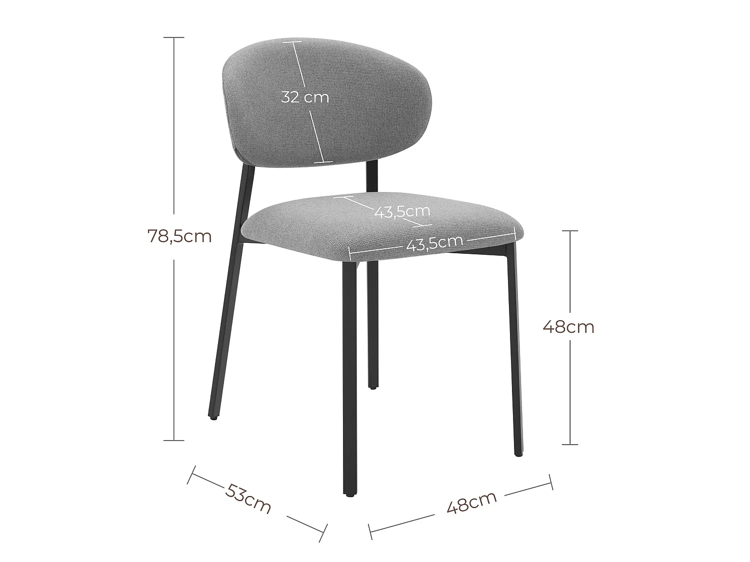 Lot de 4 Chaises Salle à Manger,  Chaise Scandinave, Chaise Moderne