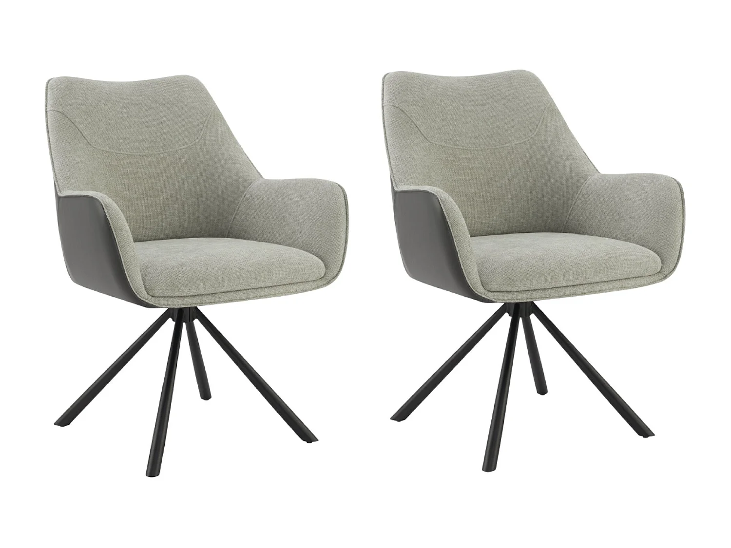 Lot de 2 Chaises de Salle à Manger, Fauteuil Pivotant à 360 degrés, Chaise de Cuisine