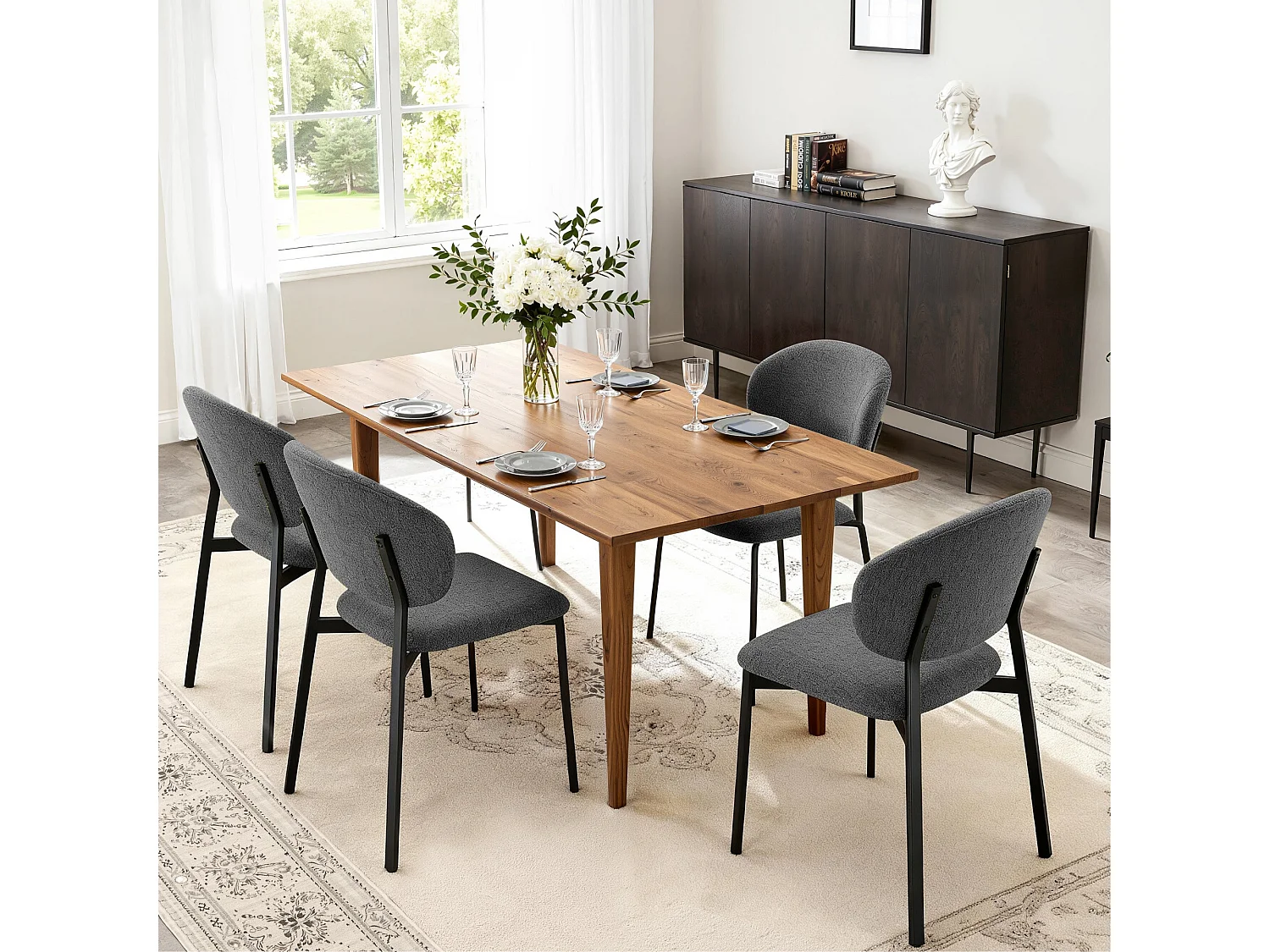 Lot de 4 Chaises Salle à Manger,  Chaise Scandinave, Chaise Moderne