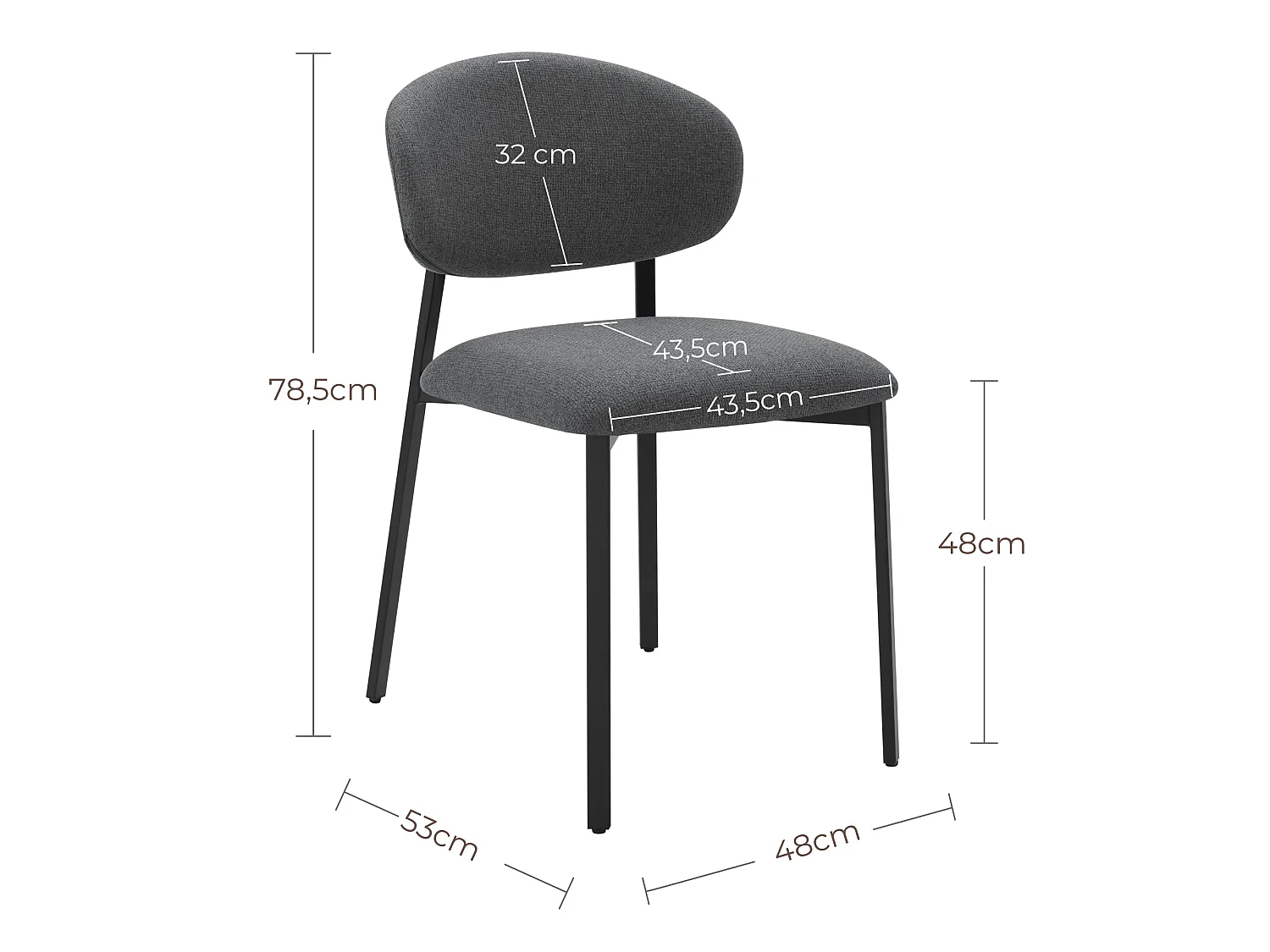 Lot de 4 Chaises Salle à Manger,  Chaise Scandinave, Chaise Moderne
