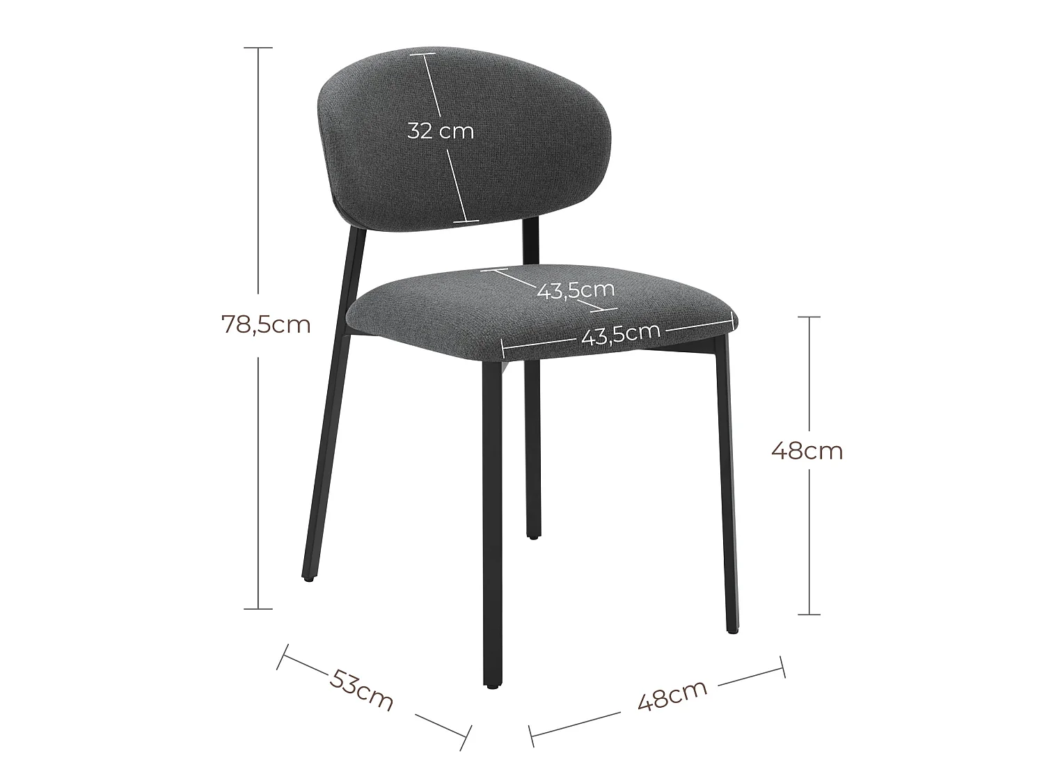 Lot de 4 Chaises Salle à Manger,  Chaise Scandinave, Chaise Moderne