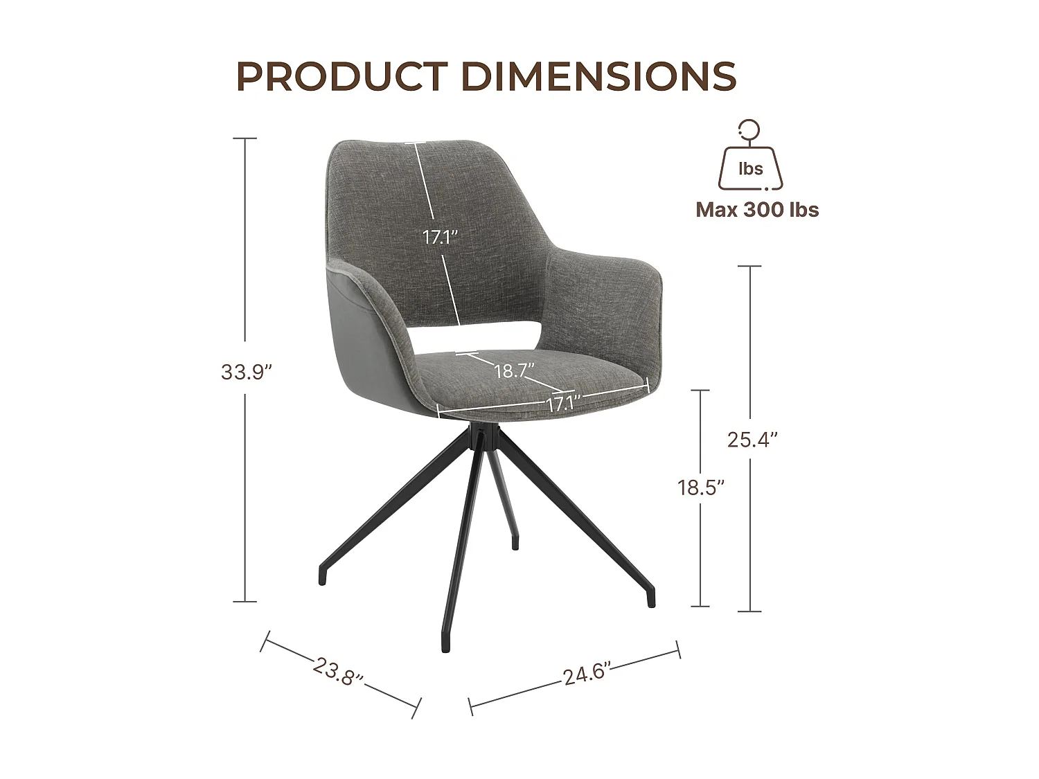 Lot de 2 Chaises de Salle à Manger,  Fauteuil Pivotant à 360 degrés, Chaise de Cuisine  Coussinets de Pied Réglables Bleu Foncé