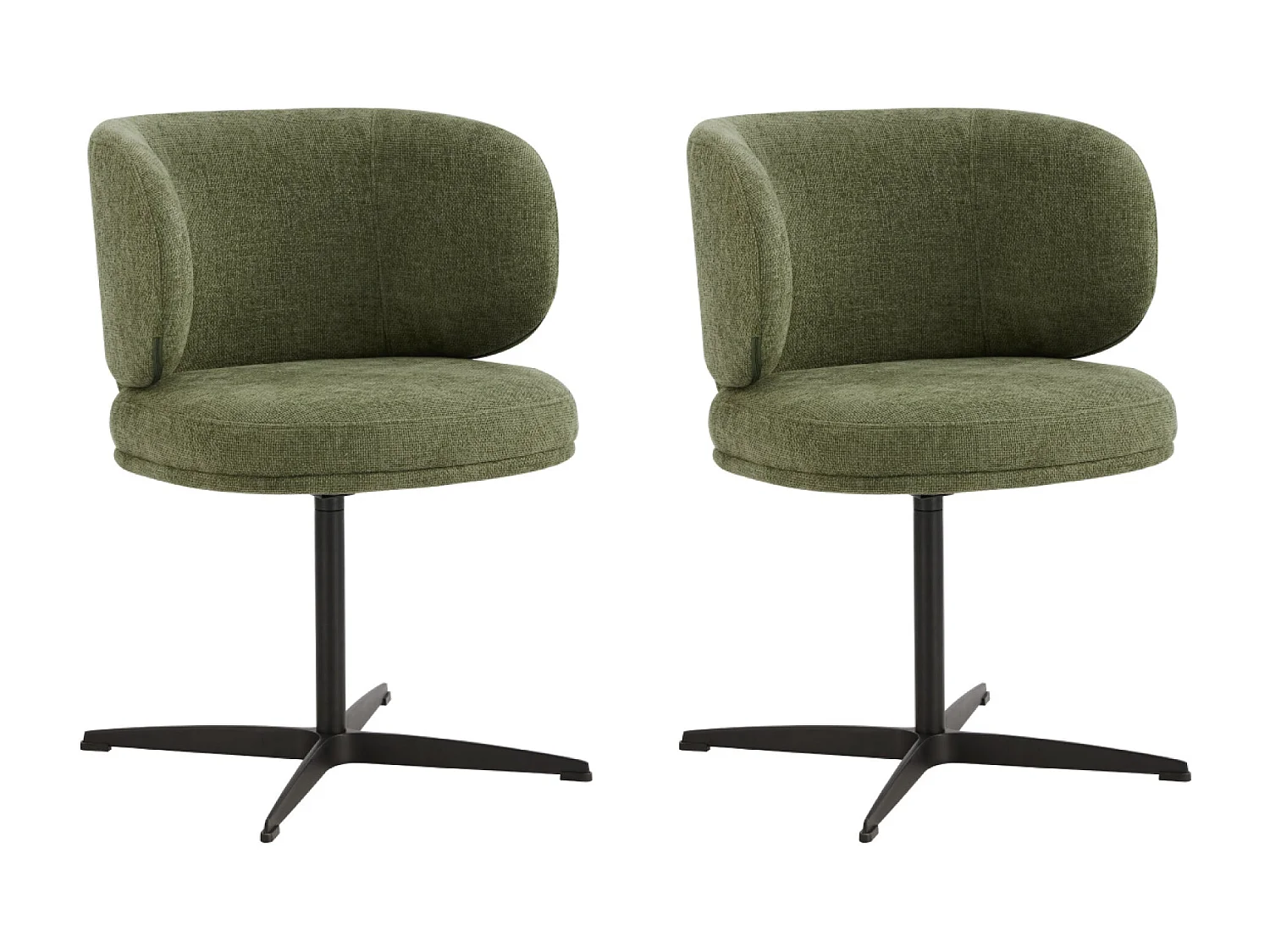 Lot de 2 Chaises de Salle à Manger Chaise de Bureau Pivotante Chaise pour Chambre-coiffeuse