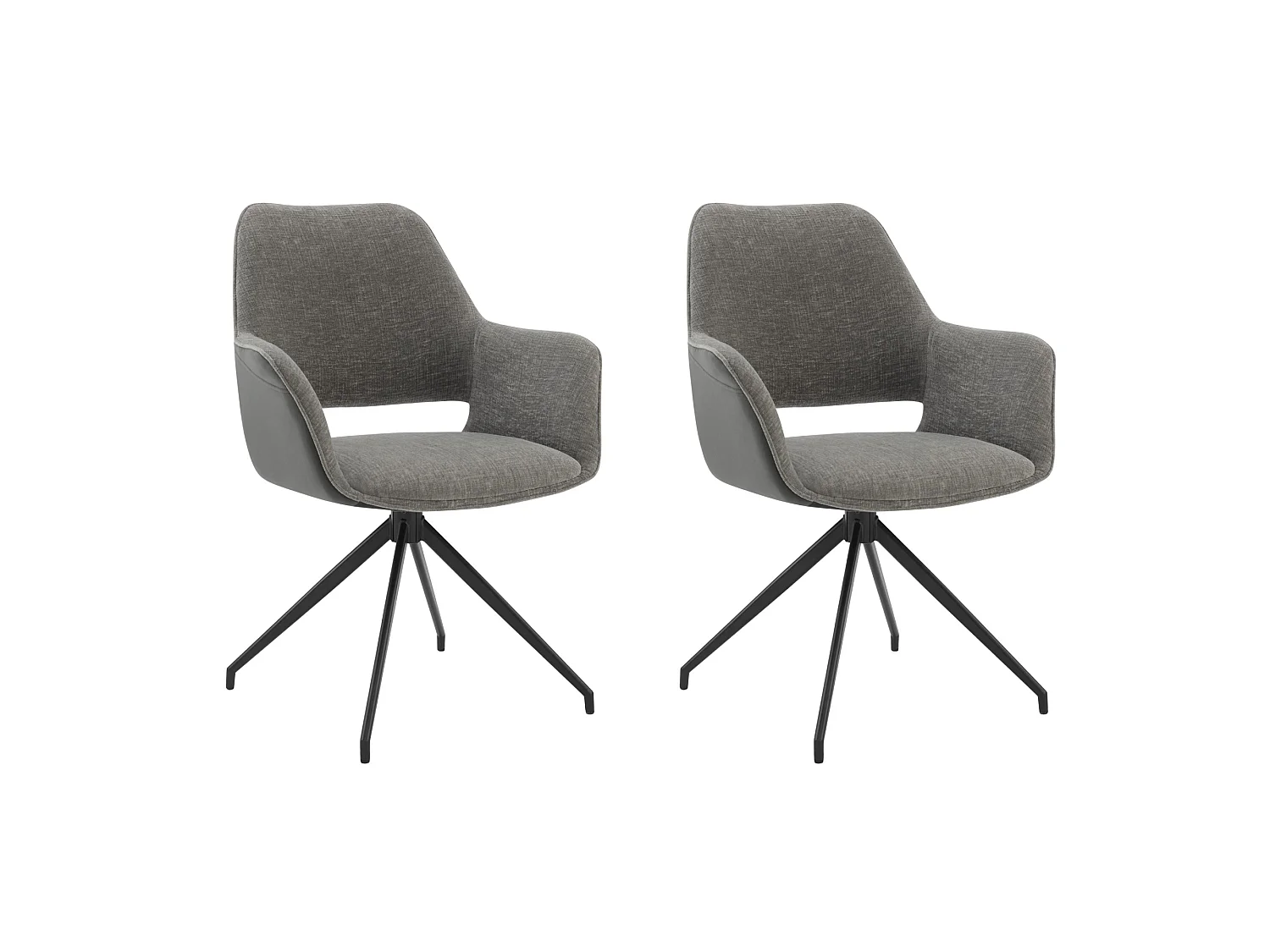 Lot de 2 Chaises de Salle à Manger,  Fauteuil Pivotant à 360 degrés, Chaise de Cuisine