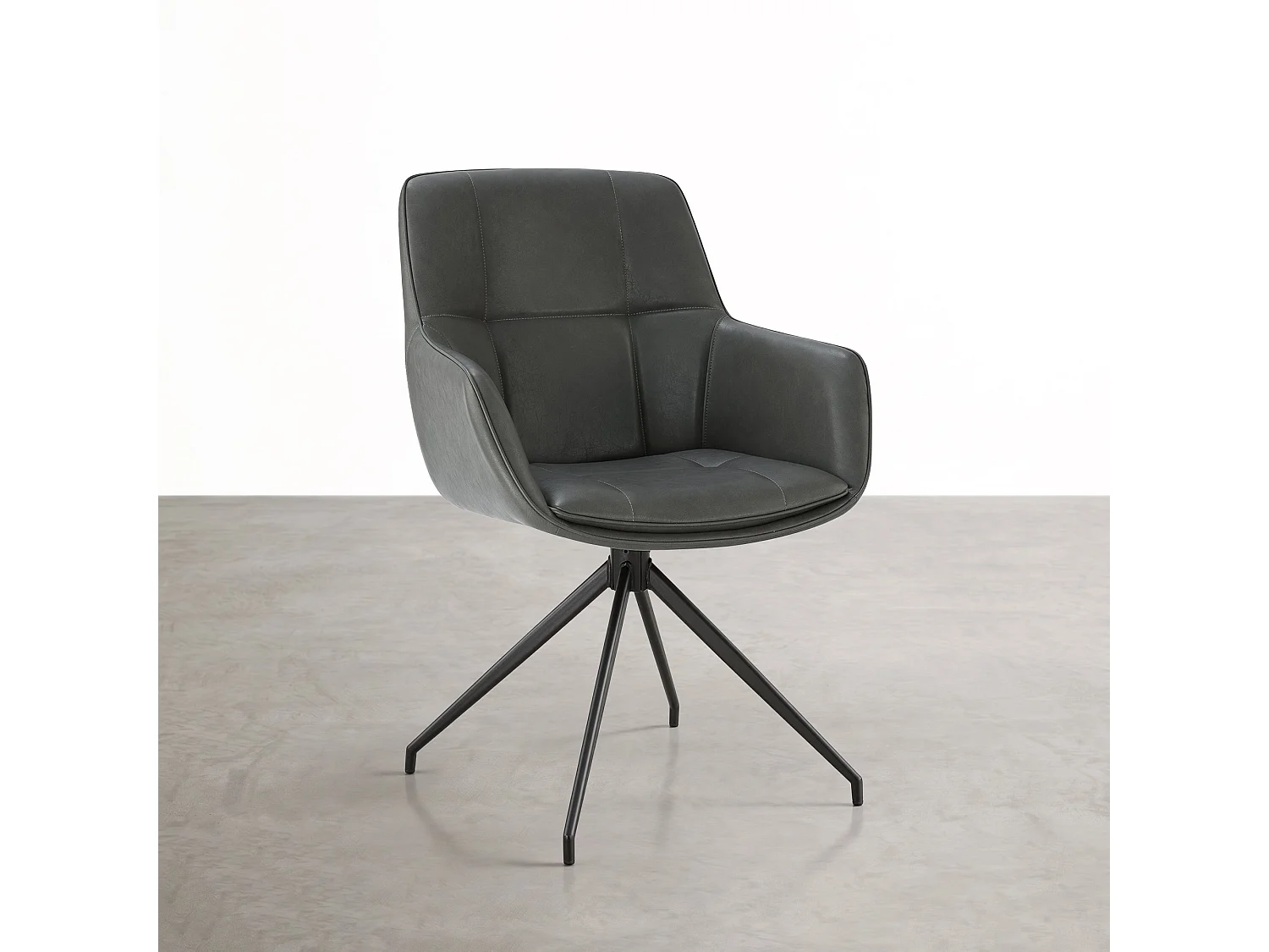 Lot de 2 Chaises de Salle à Manger,  Fauteuil Pivotant à 360 degrés, Chaise de Cuisine en PU