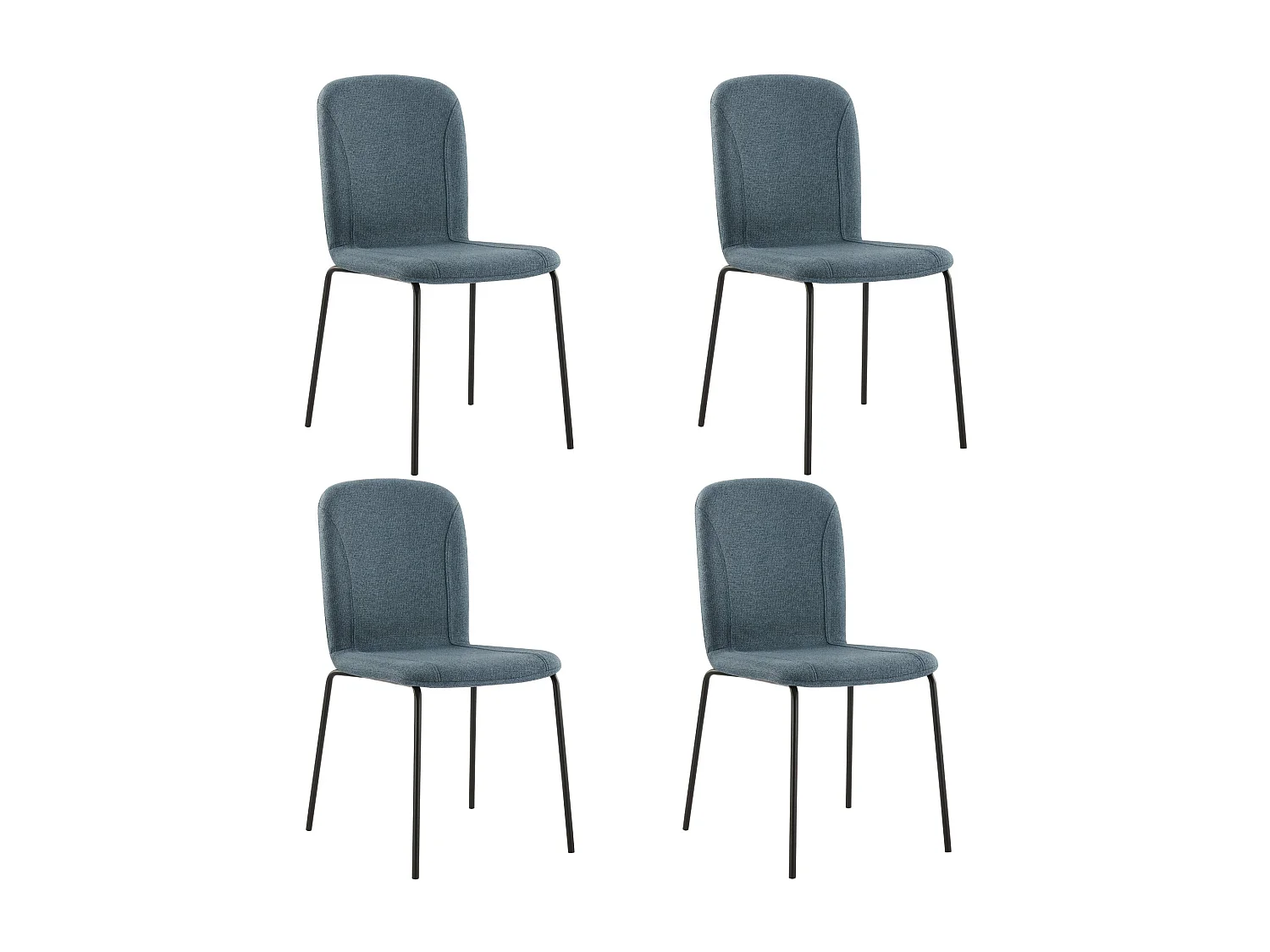 Lot de 4 Chaises de Salle à Manger, Chaise Scandinave, Chaise Moderne Idéal pour Salle à Manger,Salon,Cuisine Bleu