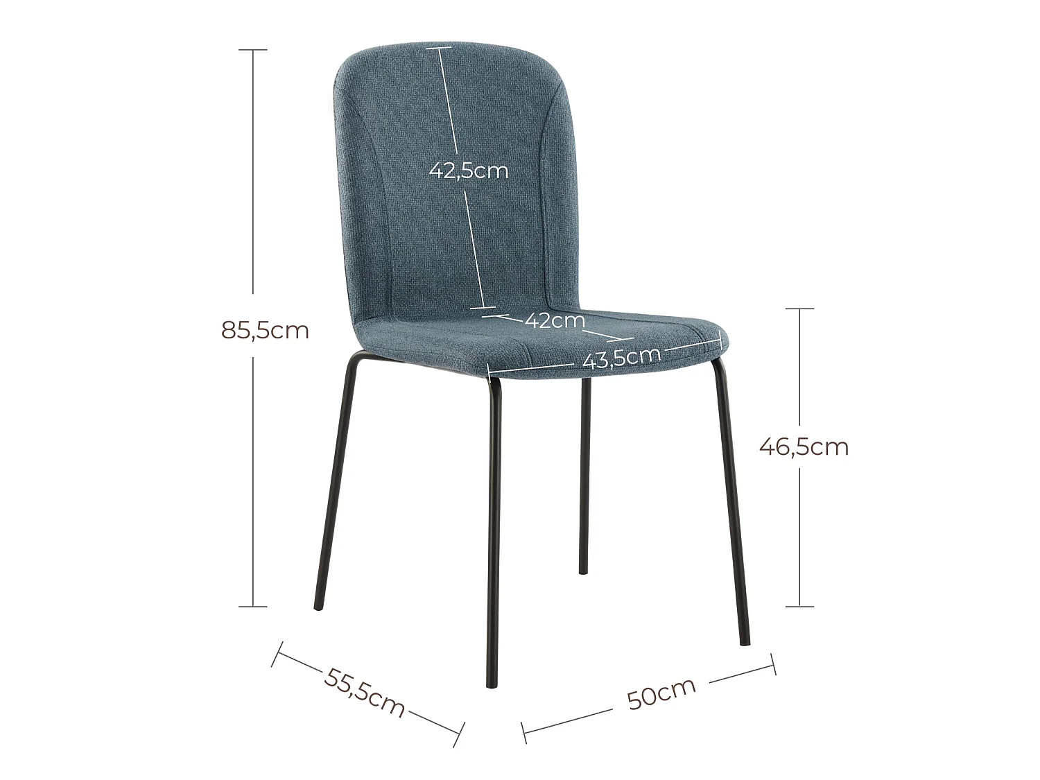 Lot de 4 Chaises de Salle à Manger, Chaise Scandinave, Chaise Moderne