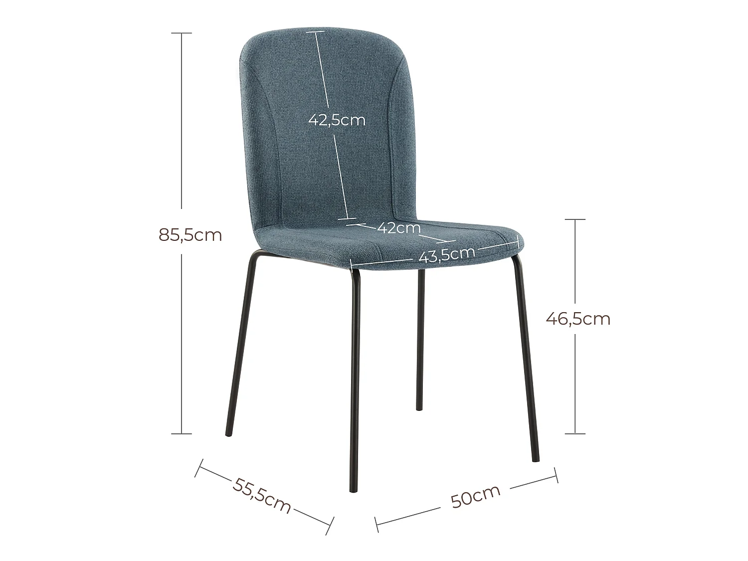 Lot de 4 Chaises de Salle à Manger, Chaise Scandinave, Chaise Moderne