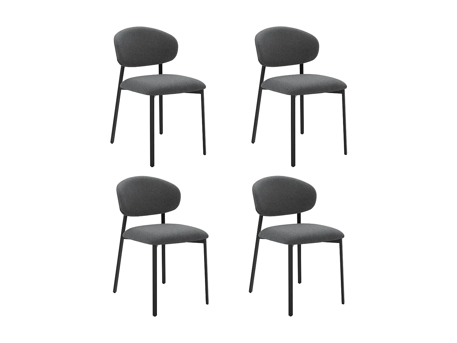 Lot de 4 Chaises Salle à Manger, Chaise Scandinave, Chaise Moderne Idéal pour Salle à Manger,Salon,Cuisine Bleu