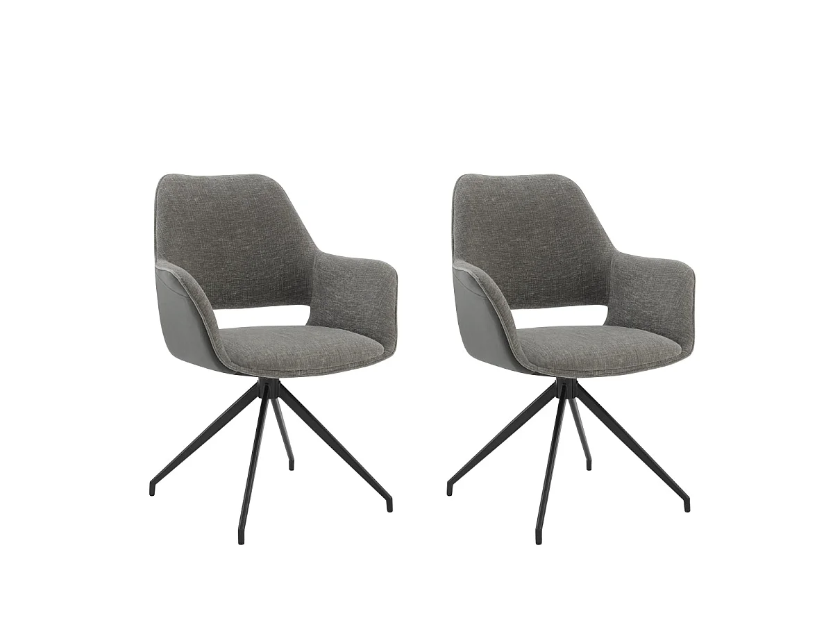 Lot de 2 Chaises de Salle à Manger,  Fauteuil Pivotant à 360 degrés, Chaise de Cuisine