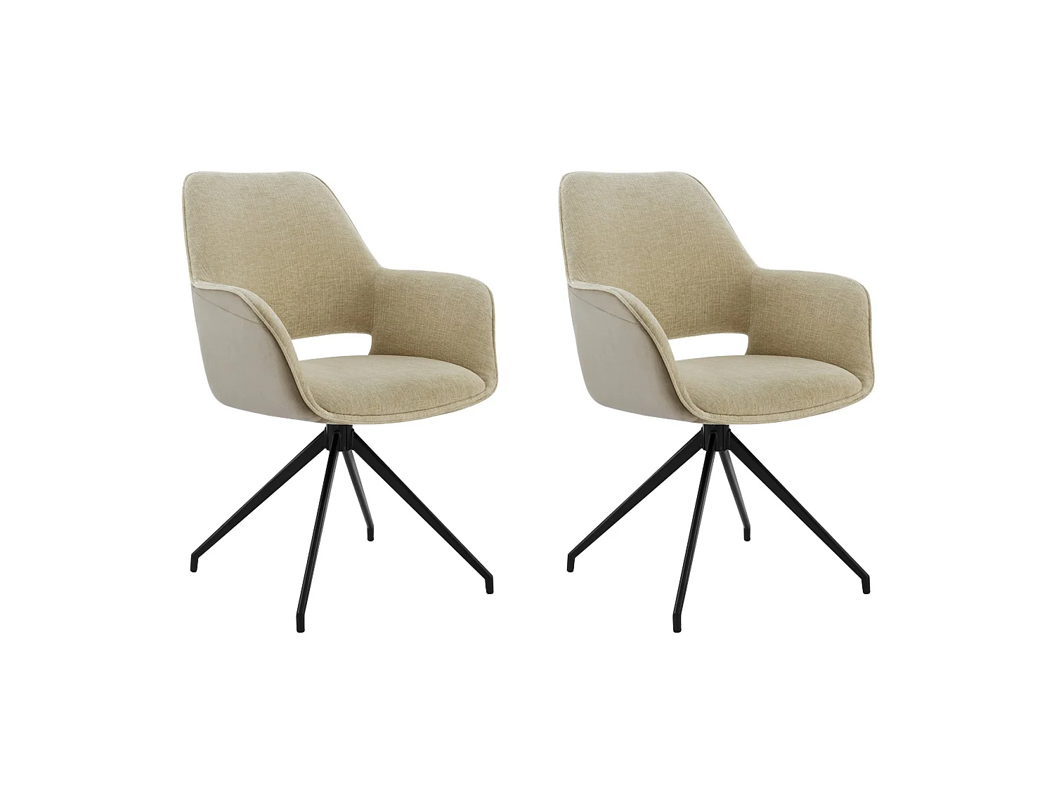 Lot de 2 Chaises de Salle à Manger,  Fauteuil Pivotant à 360 degrés, Chaise de Cuisine