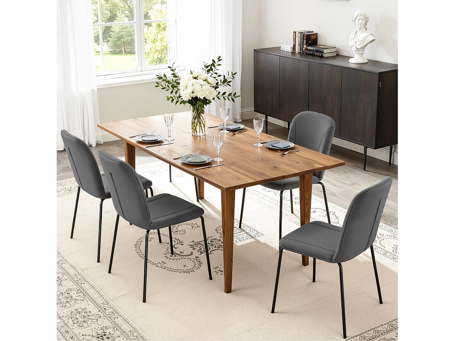Lot de 4 Chaises de Salle à Manger, Chaise Scandinave, Chaise Moderne