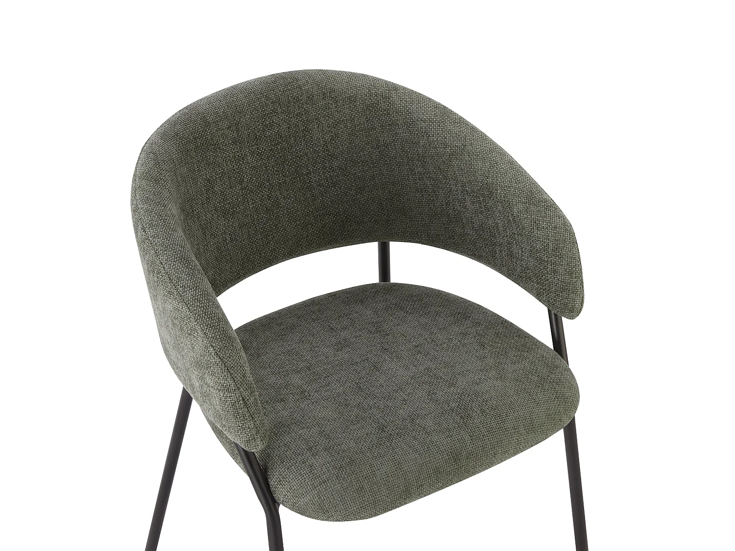 Lot de 2 Chaises de Salle à Manger, Pieds en Métal, Avec Dossier, Style Industriel Gris foncé