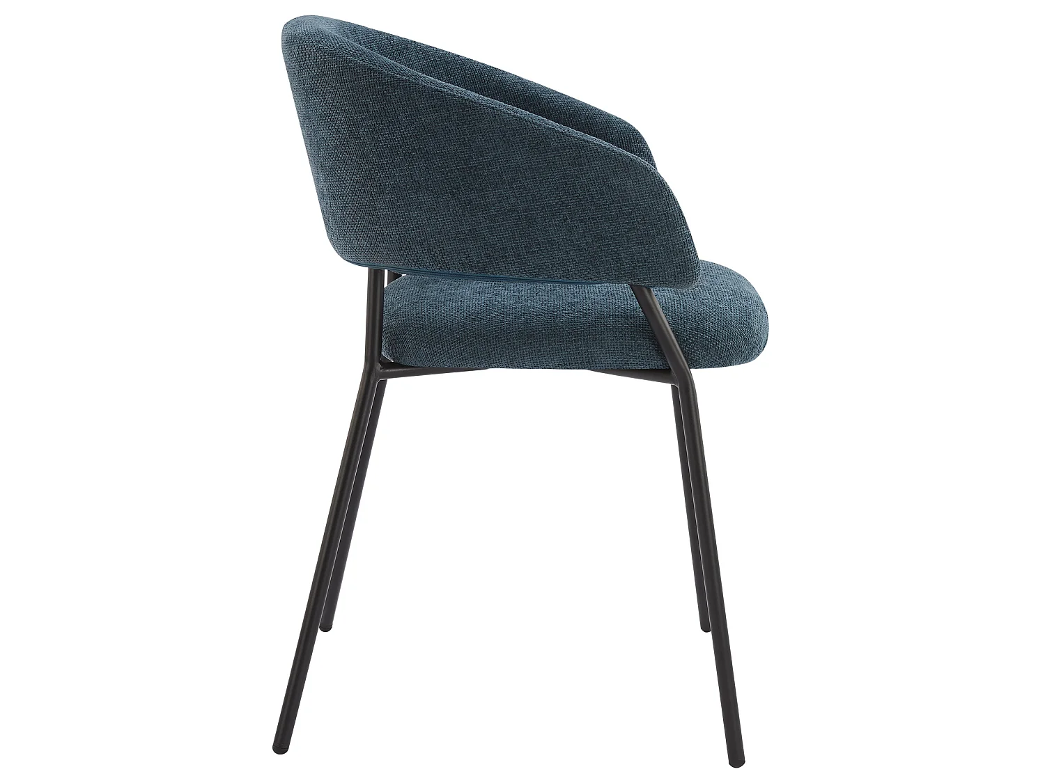 Lot de 2 Chaises de Salle à Manger, Pieds en Métal, Avec Dossier, Style Industriel bleu foncé