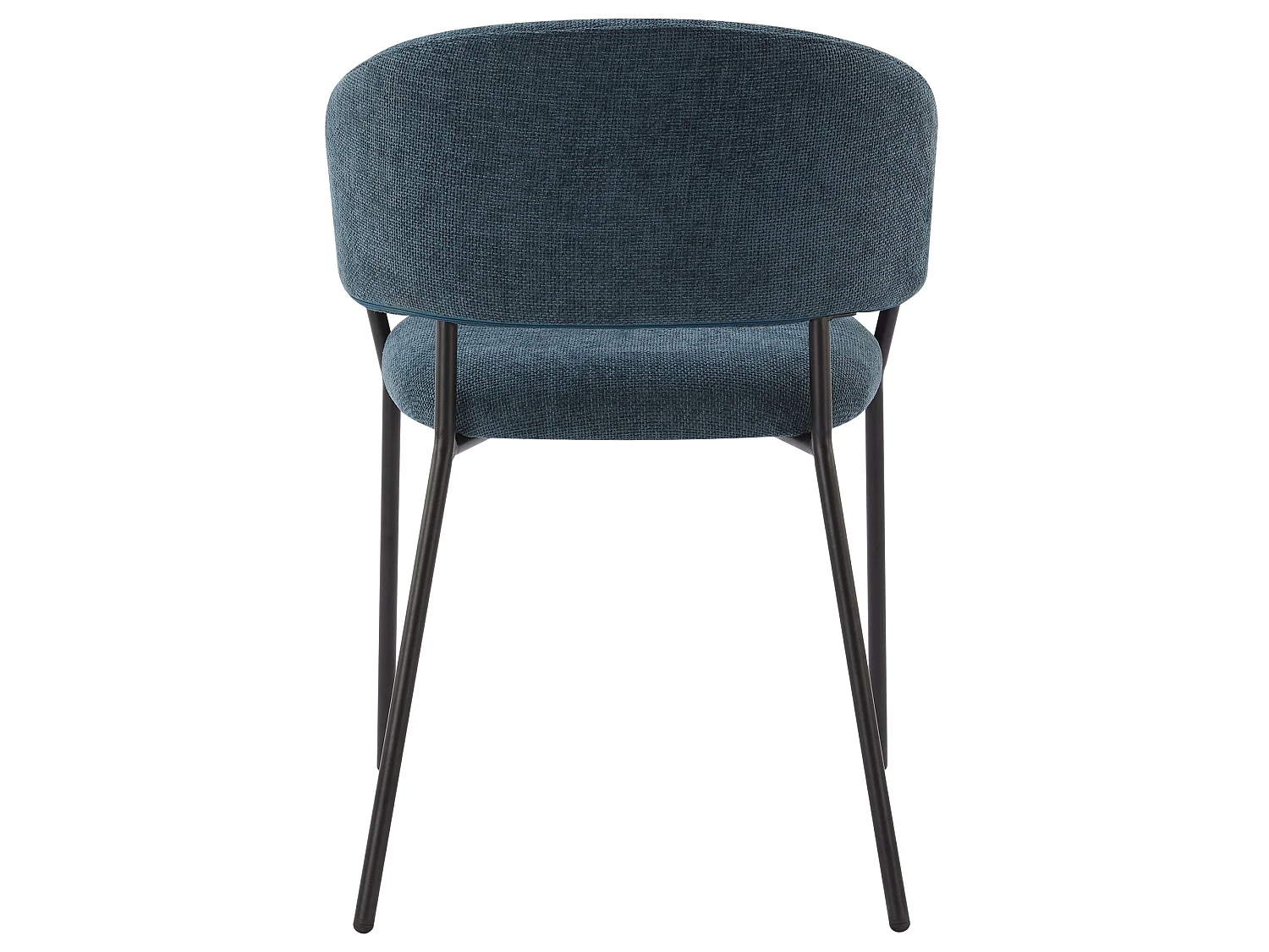 Lot de 2 Chaises de Salle à Manger, Pieds en Métal, Avec Dossier, Style Industriel bleu foncé
