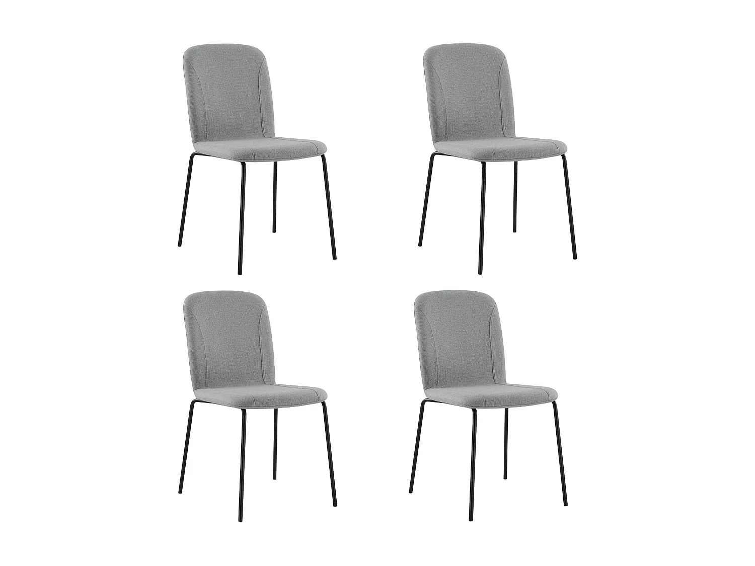 Lot de 4 Chaises de Salle à Manger, Chaise Scandinave, Chaise Moderne Idéal pour Salle à Manger,Salon,Cuisine Gris clair