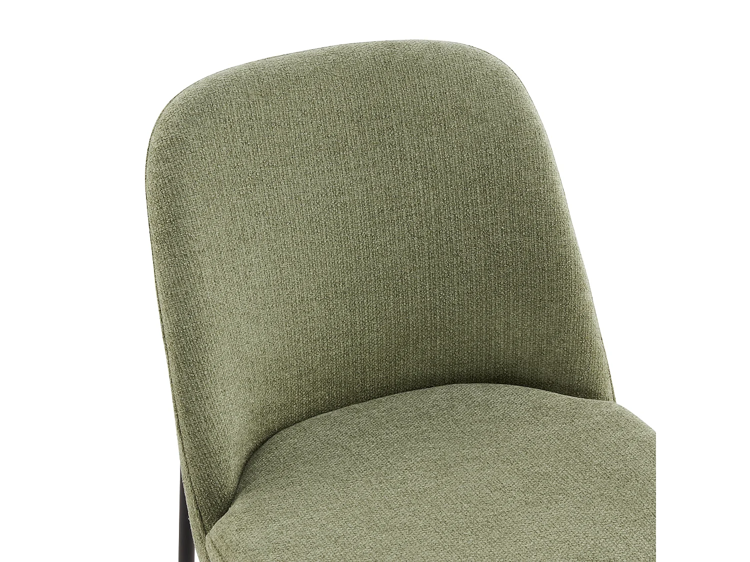 Lot de 2 Chaises de Salle à Manger, Pieds en Métal, Avec Dossier, Style Moderne Vert