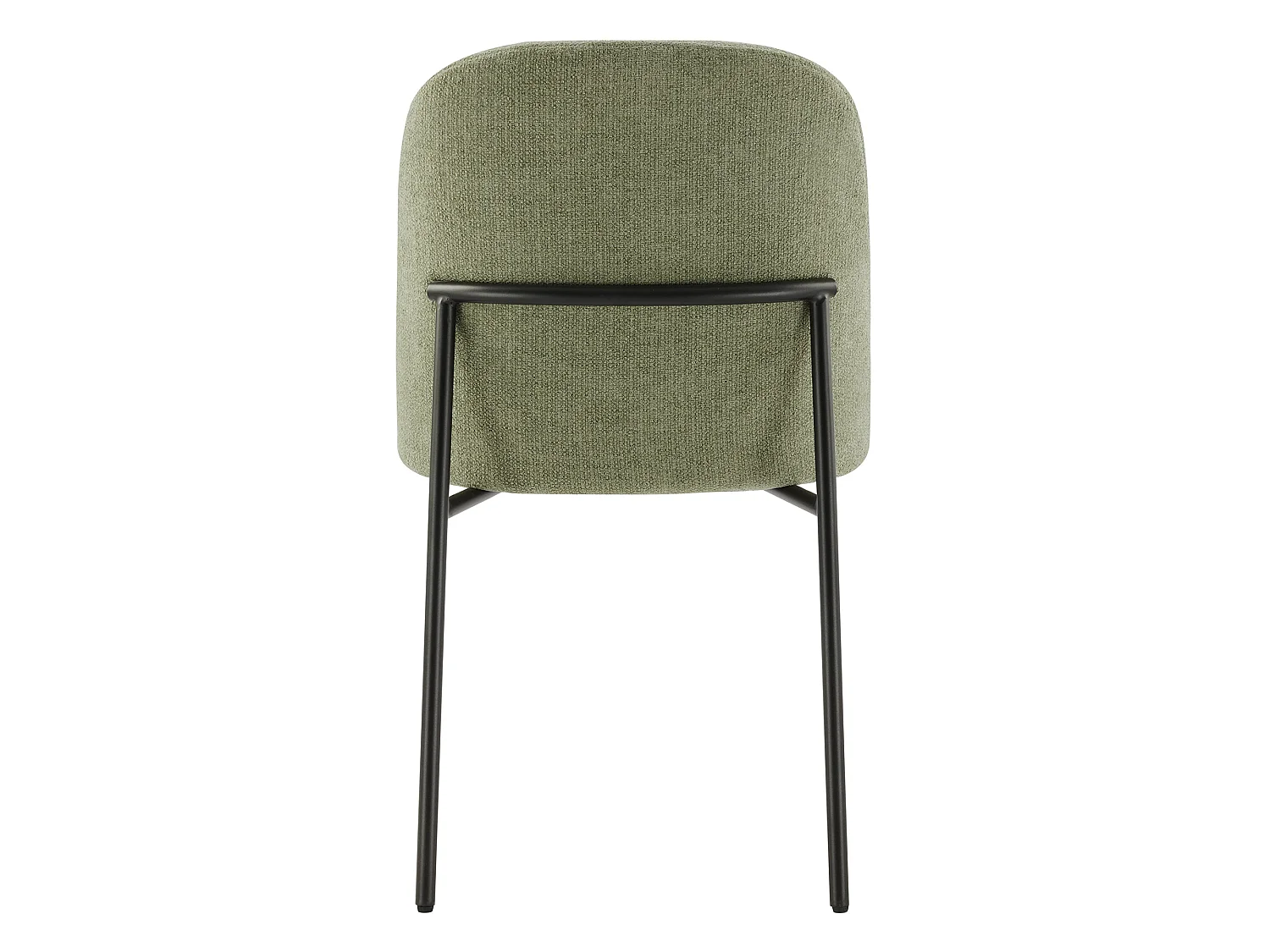 Lot de 2 Chaises de Salle à Manger, Pieds en Métal, Avec Dossier, Style Moderne Vert
