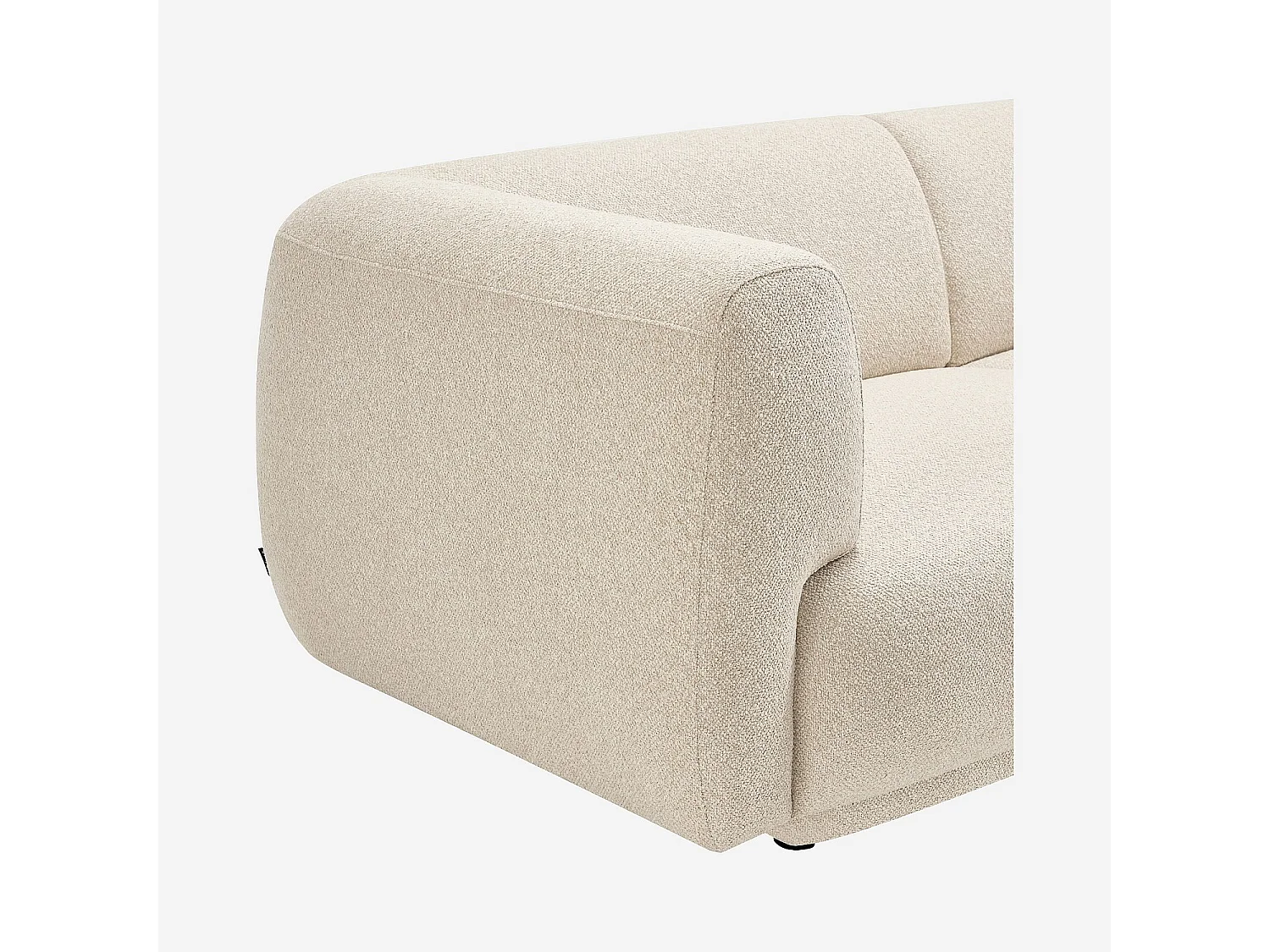 Canapé 2 places en tissu texturé - Beige vanille - Design by Federica Francini