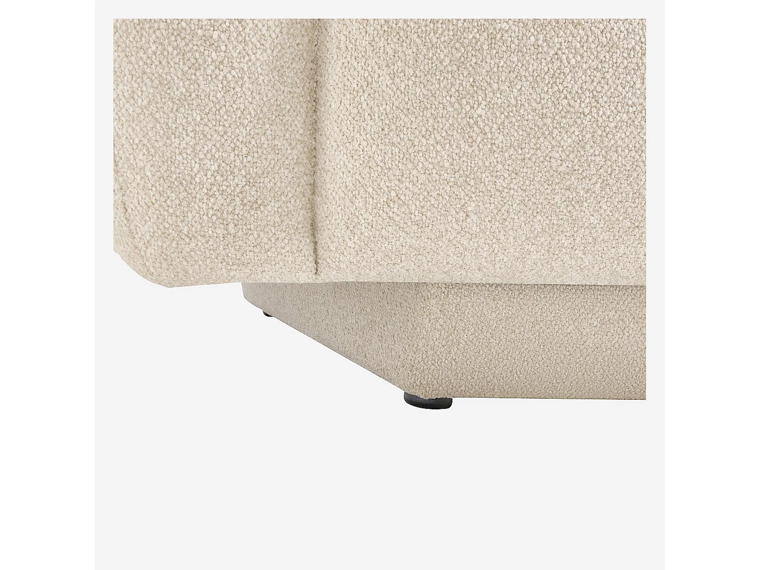 Canapé 2 places en tissu texturé - Beige vanille - Design by Federica Francini