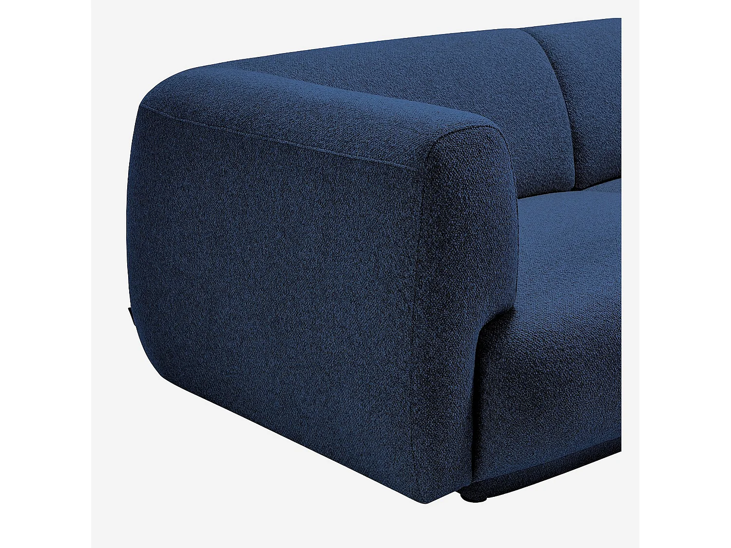 Canapé 2 places en tissu texturé - Bleu marine - Design by Federica Francini