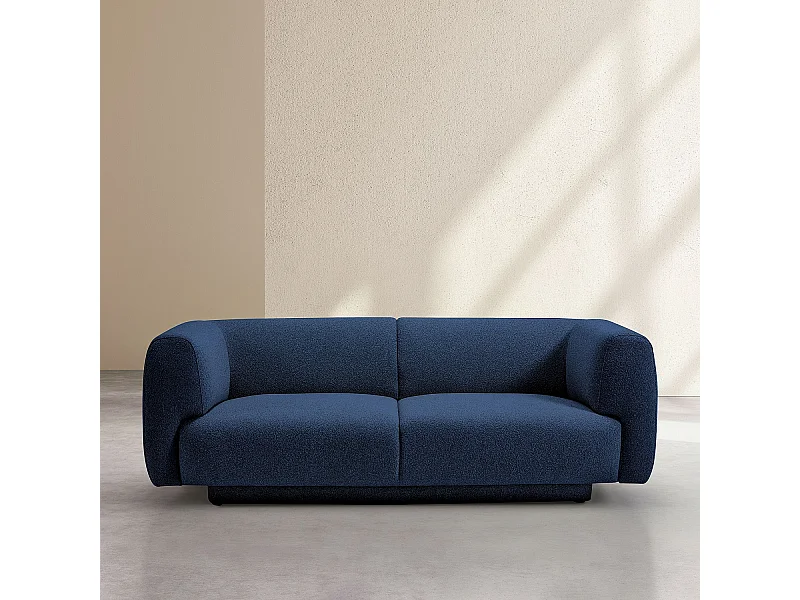Habitat - Canapé 2 places en tissu texturé - Bleu marine - Design by Federica Francini - Austin