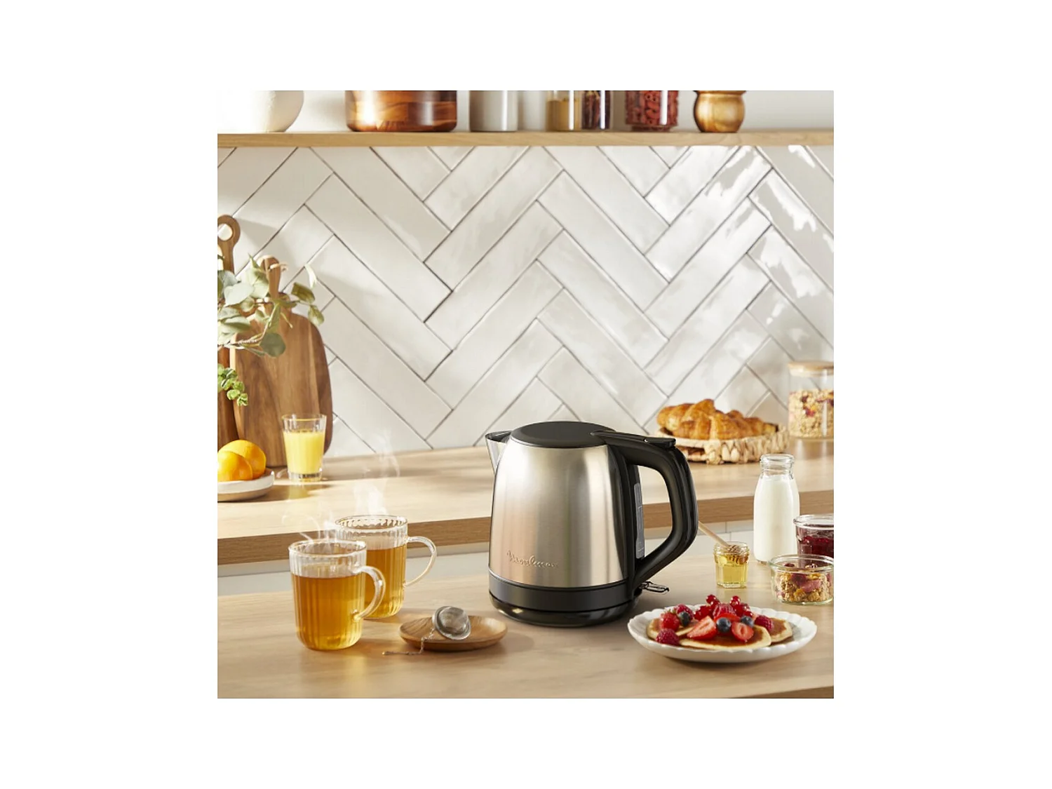 Moulinex Bouilloire sans fil 1l 2400w  mini inox - BY5S2DE0