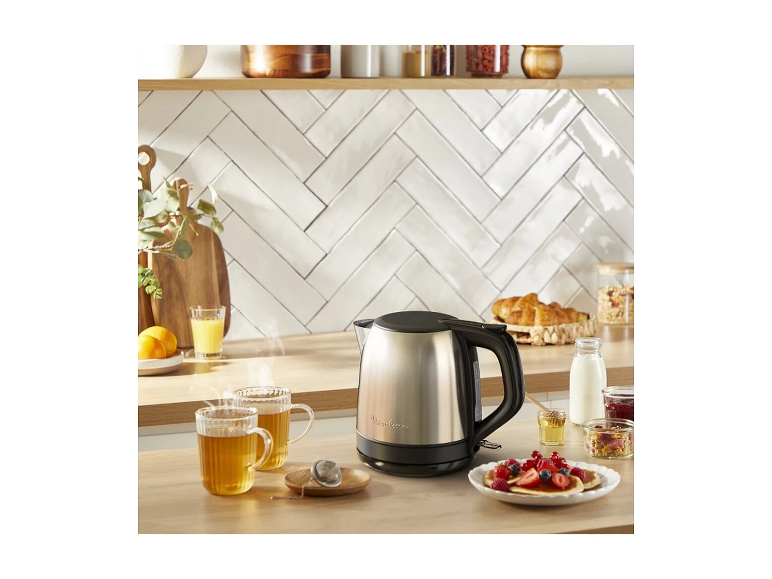 Moulinex Bouilloire sans fil 1l 2400w  mini inox - BY5S2DE0