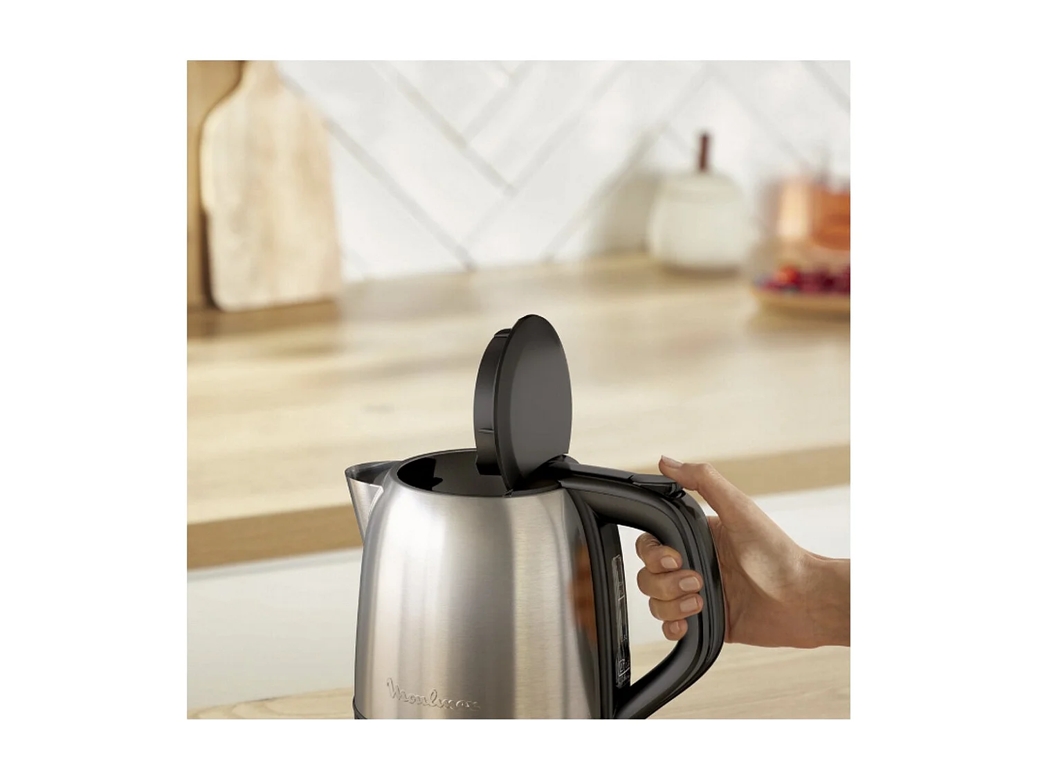 Moulinex Bouilloire sans fil 1l 2400w  mini inox - BY5S2DE0