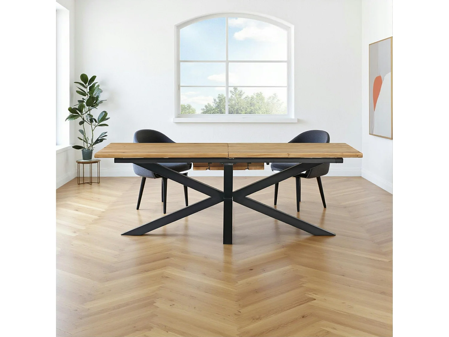 Table à manger extensible bois massif 220/280 cm MELBOURNE