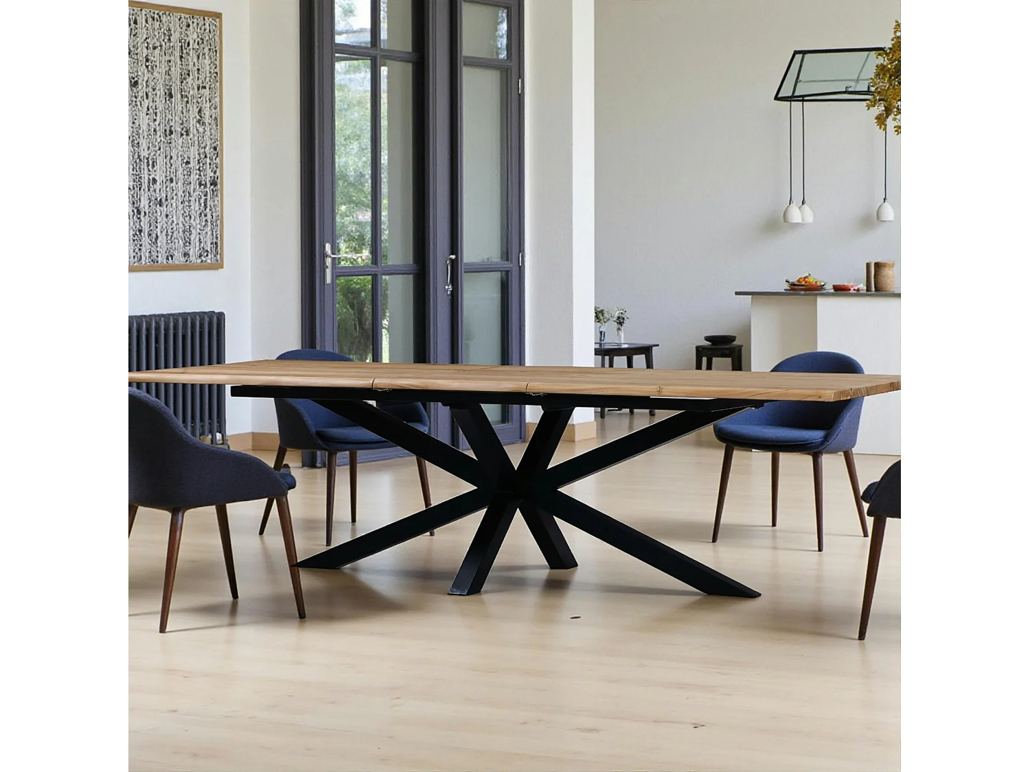 Table à manger extensible bois massif 220/280 cm MELBOURNE