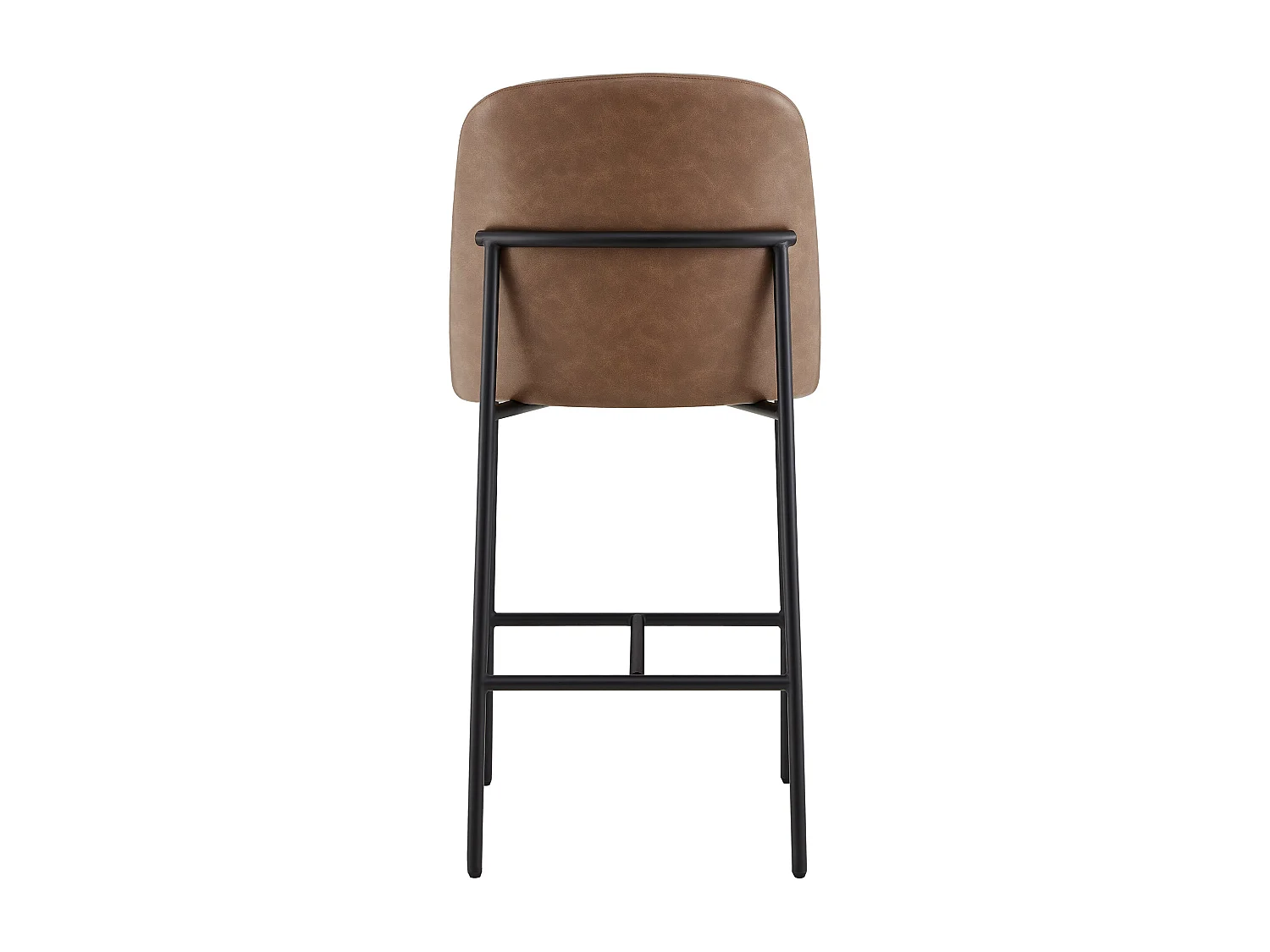 Lot de 2 Tabouret de Bar,Chaise de Bar,Chaises Hautes en PU, avec Dossier et Repose-Pieds, Hauteur 97 cm, pour Bars et Cuisine Brun