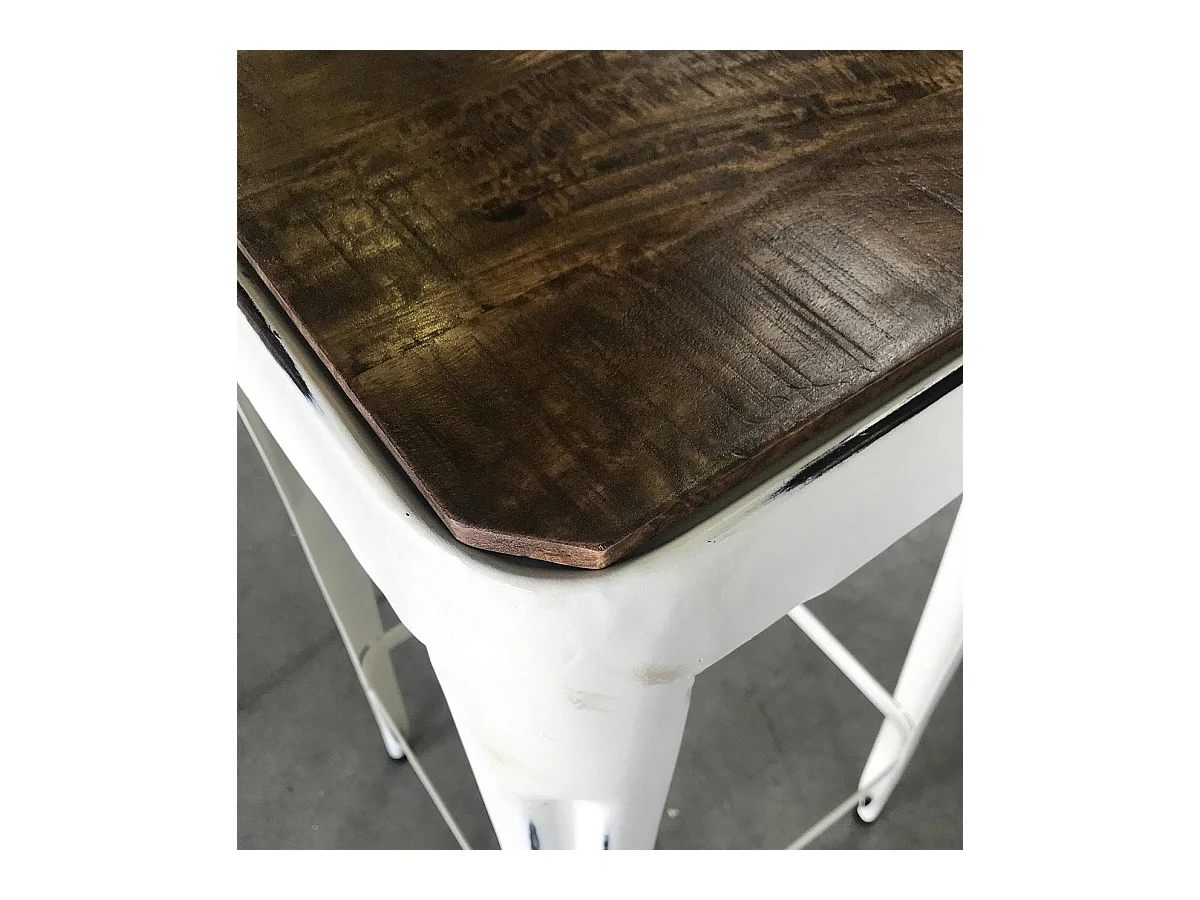 Tabouret de bar blanc (lot de 2) LEEDS