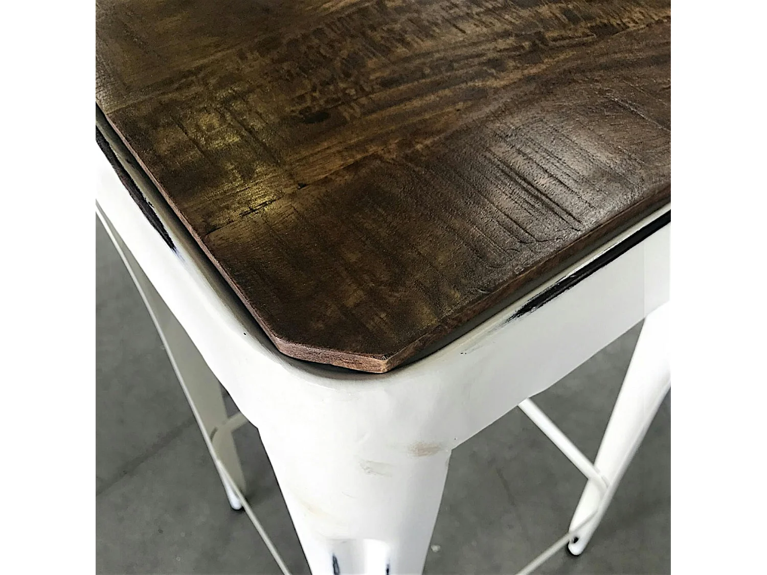 Tabouret de bar blanc (lot de 2) LEEDS