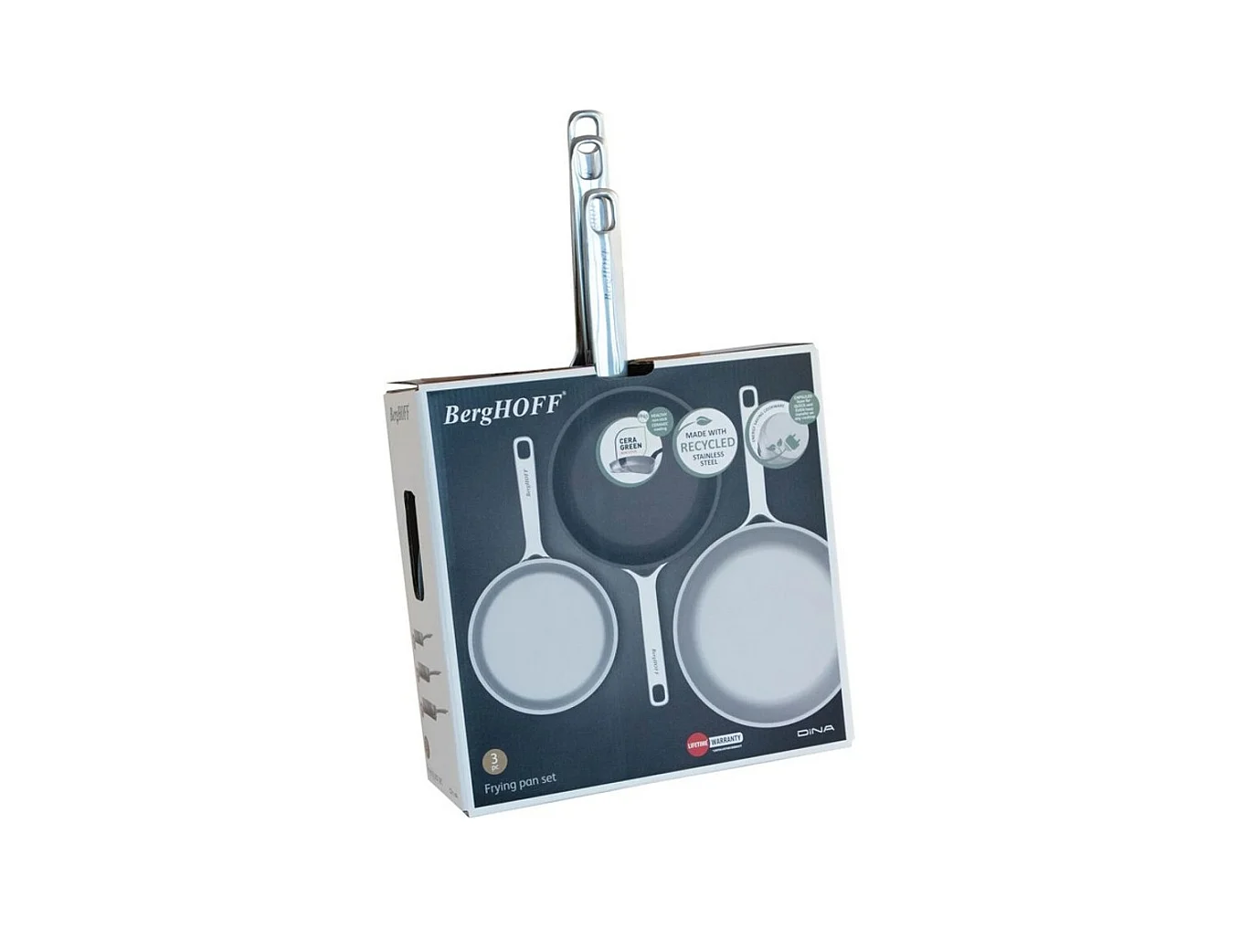 Berghoff Lot de 3 poêles 20/28cm inox + 24cm antiadhésive - 1315084