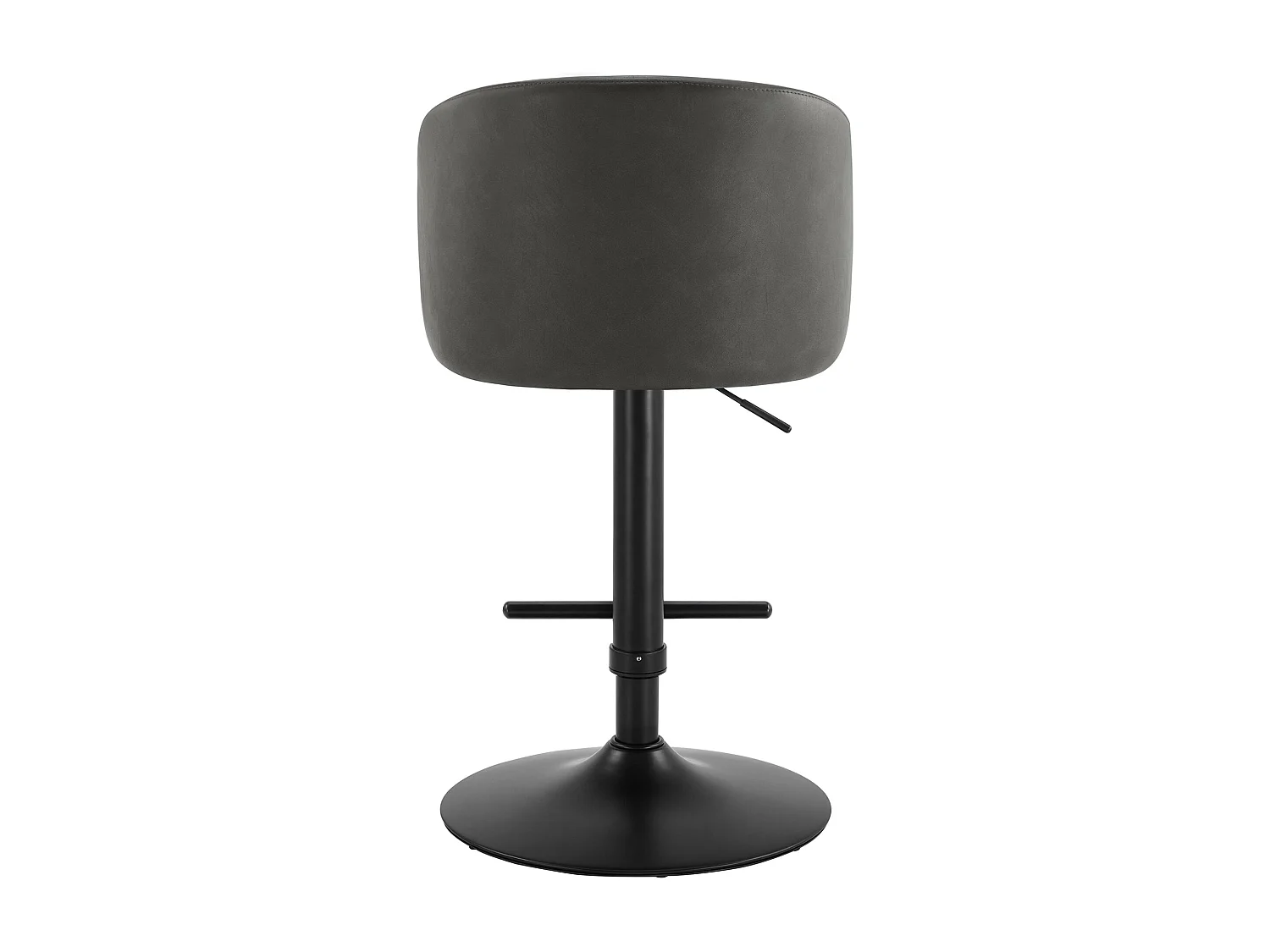 Lot de 2 Tabouret de Bar Réglable en Hauteur, Revêtement en PU, Rotatif sur 360°avec Repose-Pieds