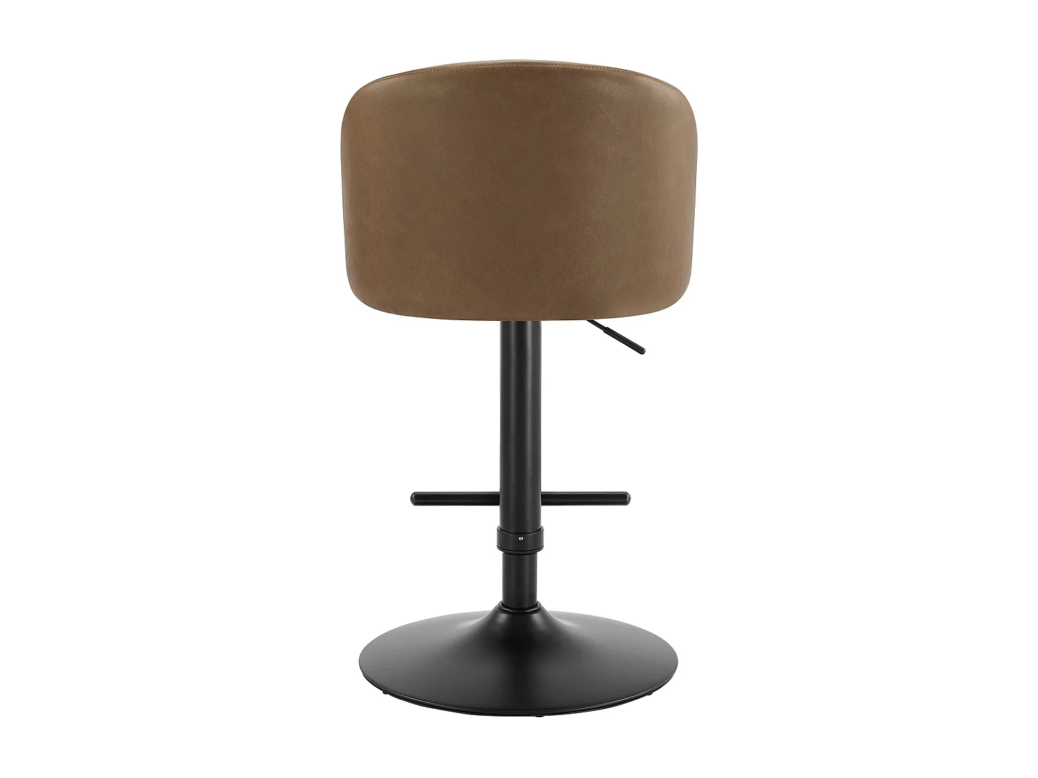 Lot de 2 Tabouret de Bar Réglable en Hauteur, Revêtement en PU, Rotatif sur 360°avec Repose-Pieds