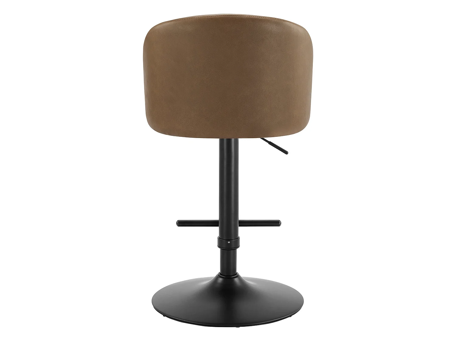 Lot de 2 Tabouret de Bar Réglable en Hauteur, Revêtement en PU, Rotatif sur 360°avec Repose-Pieds