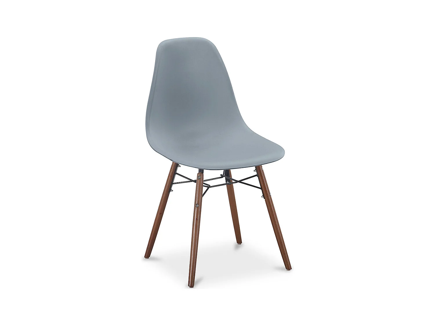 Chaises de Salle à Manger - Design Scandinave - Pieds en Bois Foncé - Skögur Gris clair