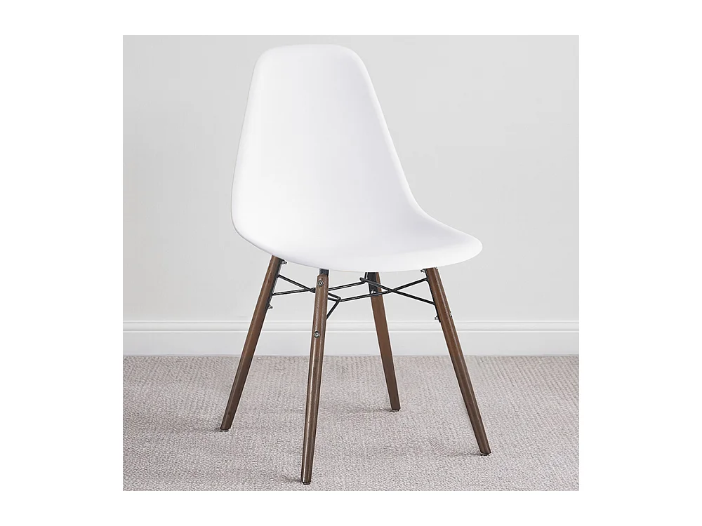 Chaises de Salle à Manger - Design Scandinave - Pieds en Bois Foncé - Skögur Gris clair