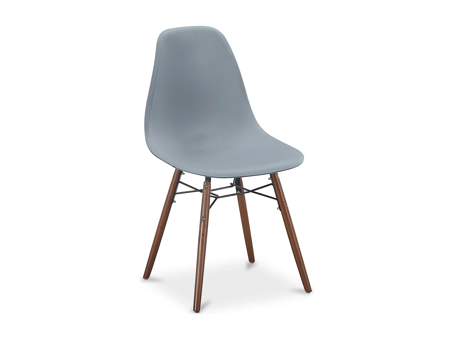 Chaises de Salle à Manger - Design Scandinave - Pieds en Bois Foncé - Skögur Gris clair