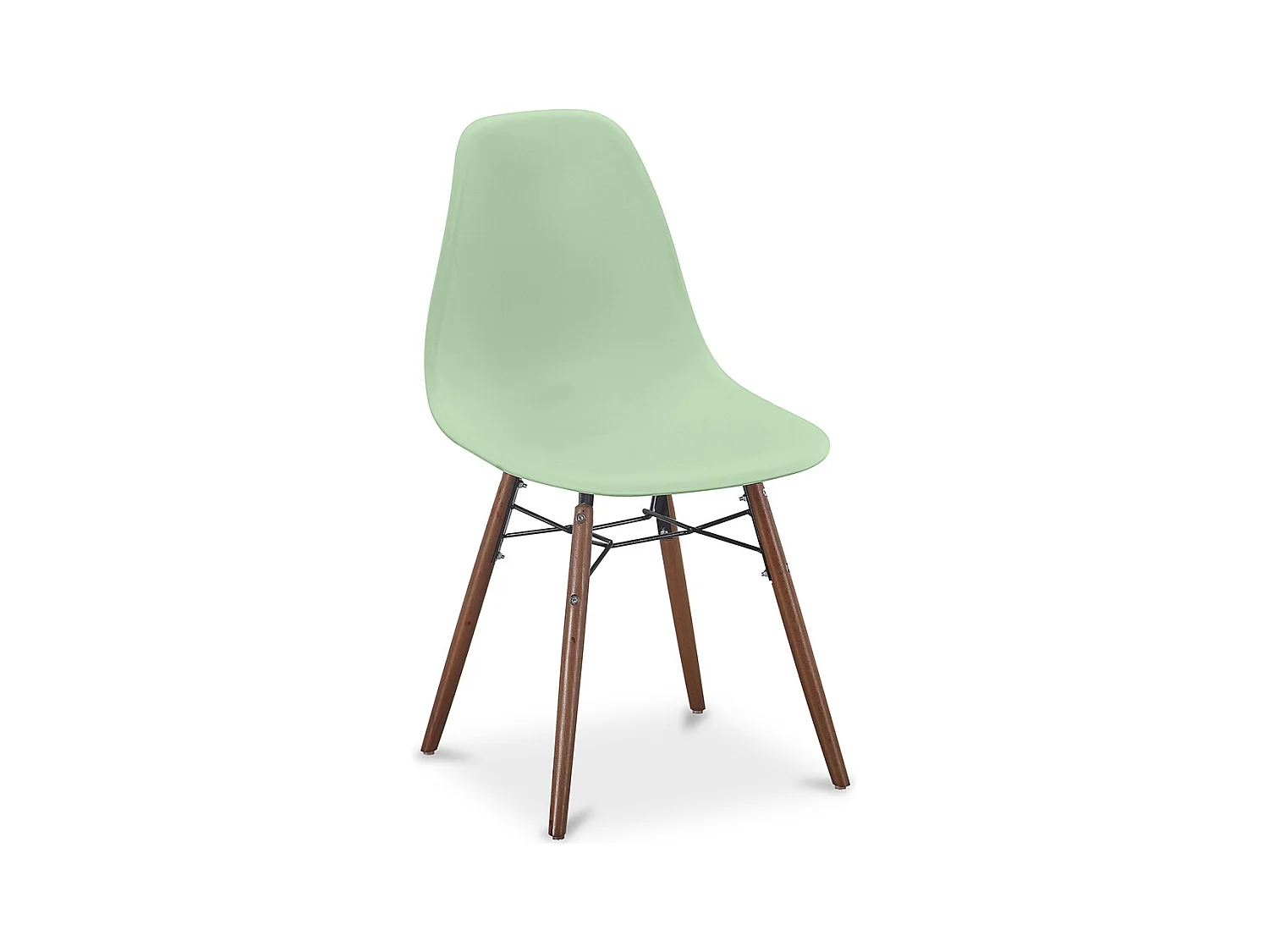 Chaises de Salle à Manger - Design Scandinave - Pieds en Bois Foncé - Skögur Vert pastel
