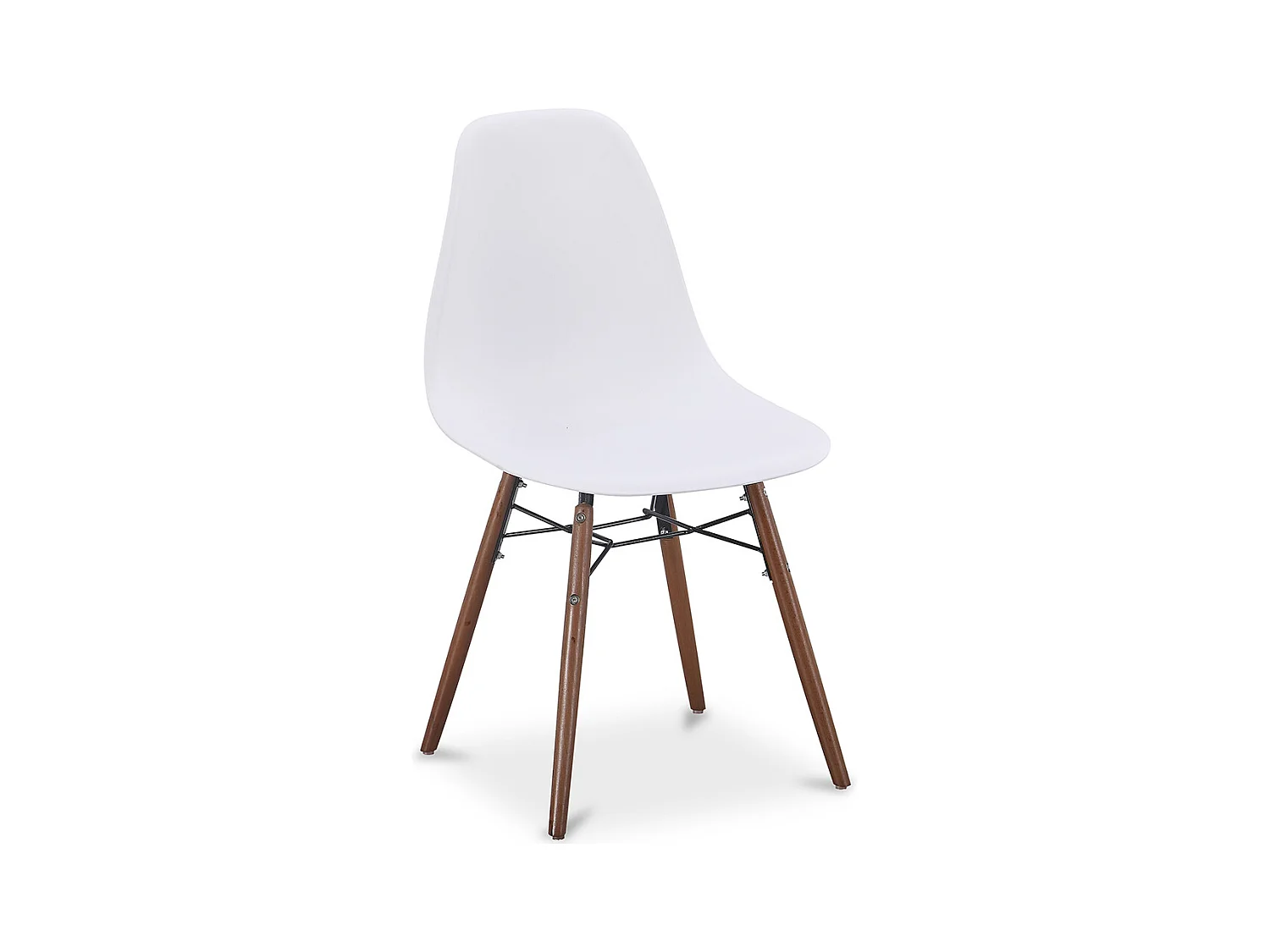 Chaises de Salle à Manger - Design Scandinave - Pieds en Bois Foncé - Skögur Blanc