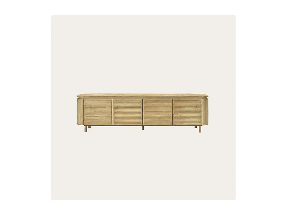 Meuble tv en bois massif naturel 180x50