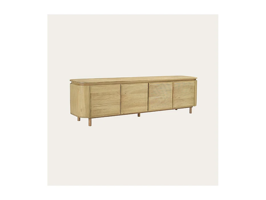 Meuble tv en bois massif naturel 180x50