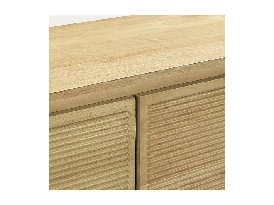 Meuble tv en bois massif naturel 180x50