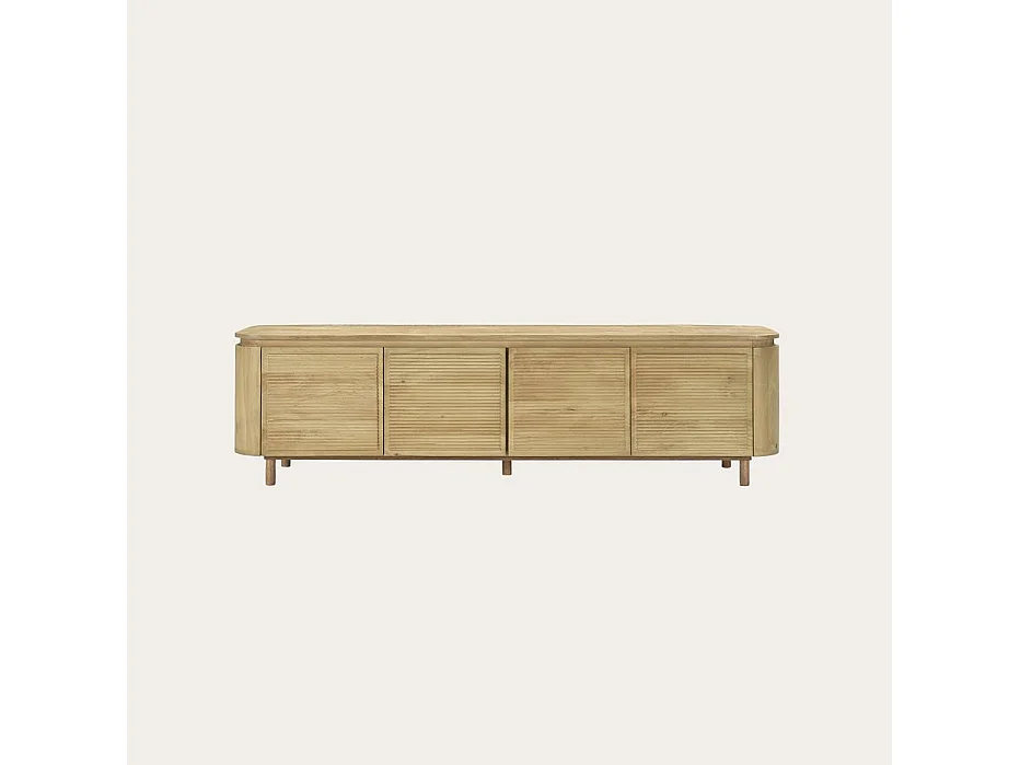 Meuble tv en bois massif naturel 180x50