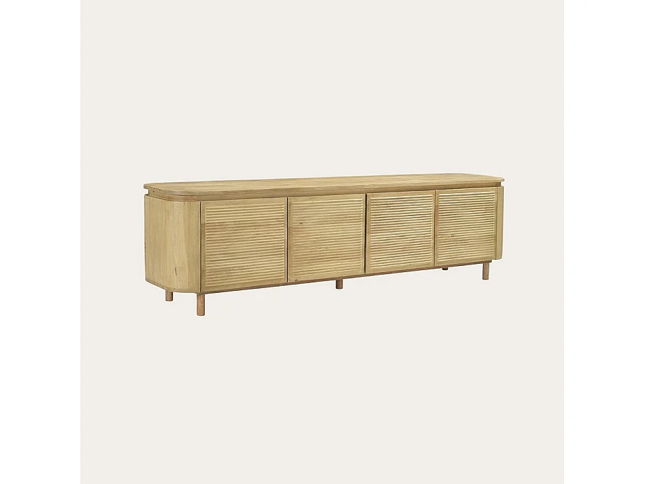 Meuble tv en bois massif naturel 180x50