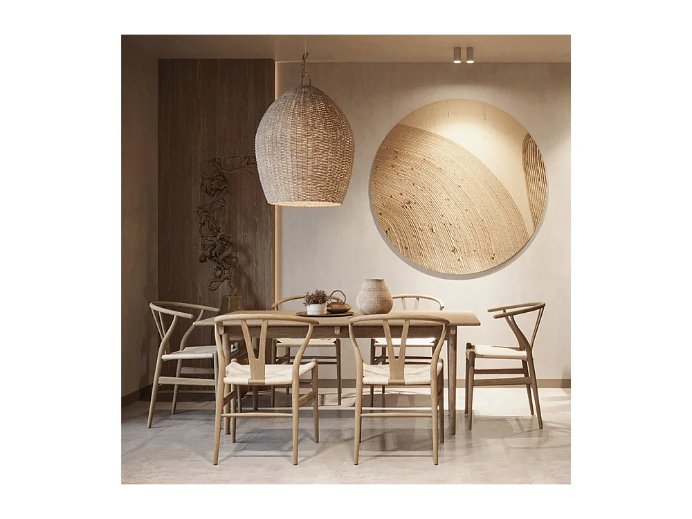 Lot de 4 Chaises de Salle à Manger en Bois - Style Scandinave - Wish Bois naturel