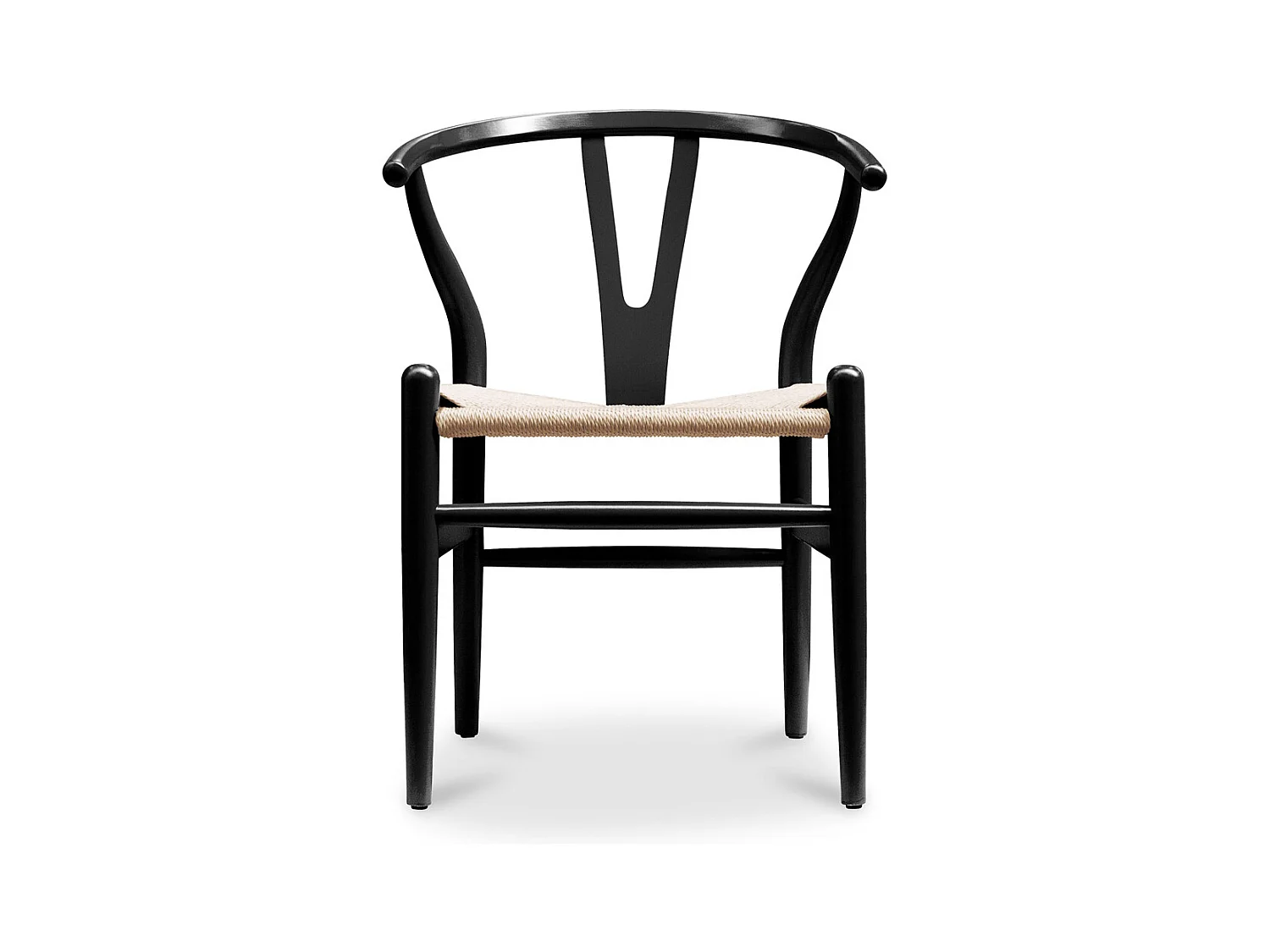 Lot de 4 Chaises de Salle à Manger en Bois - Style Scandinave - Wish Noir
